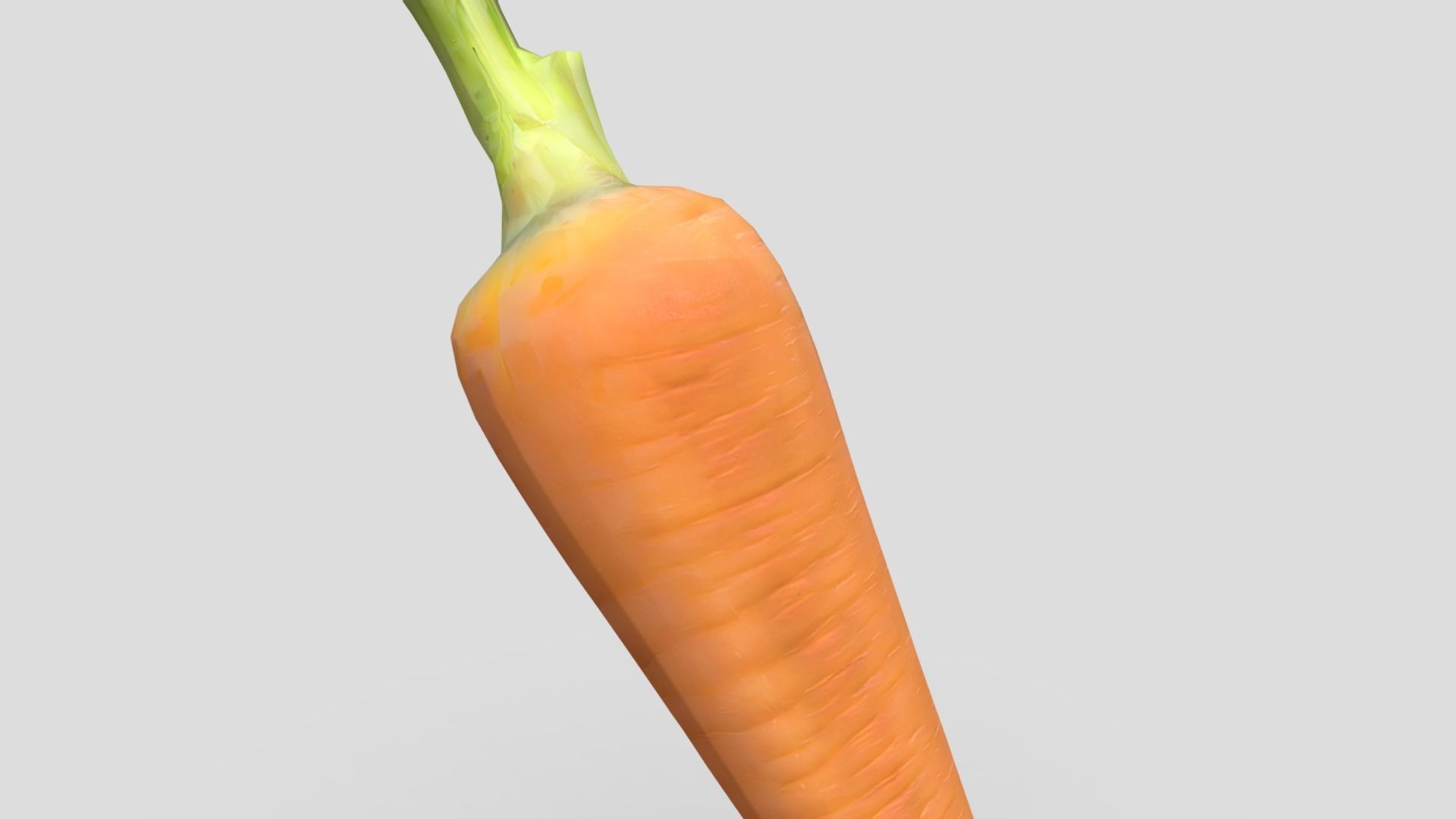Carrot Low-poly 3D model_9