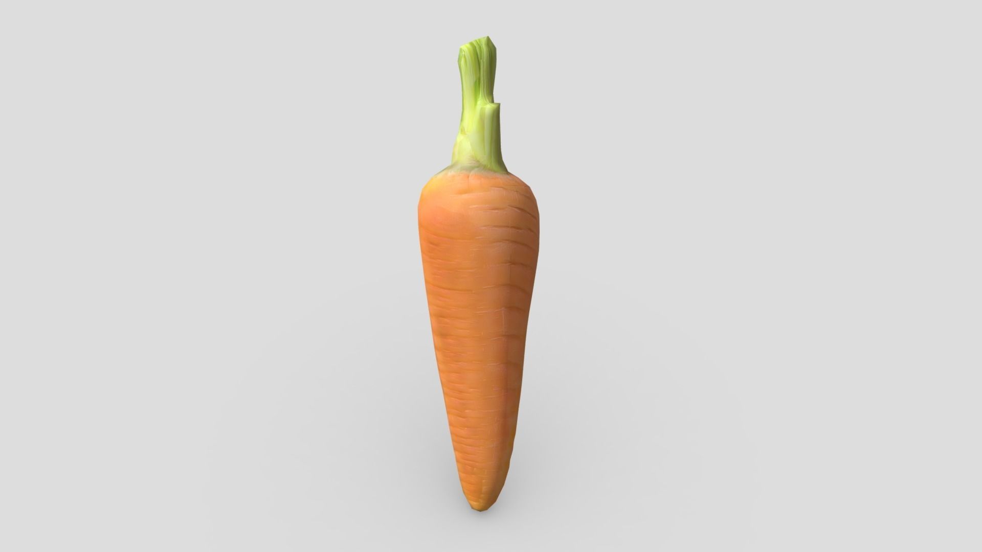 Carrot Low-poly 3D model_3