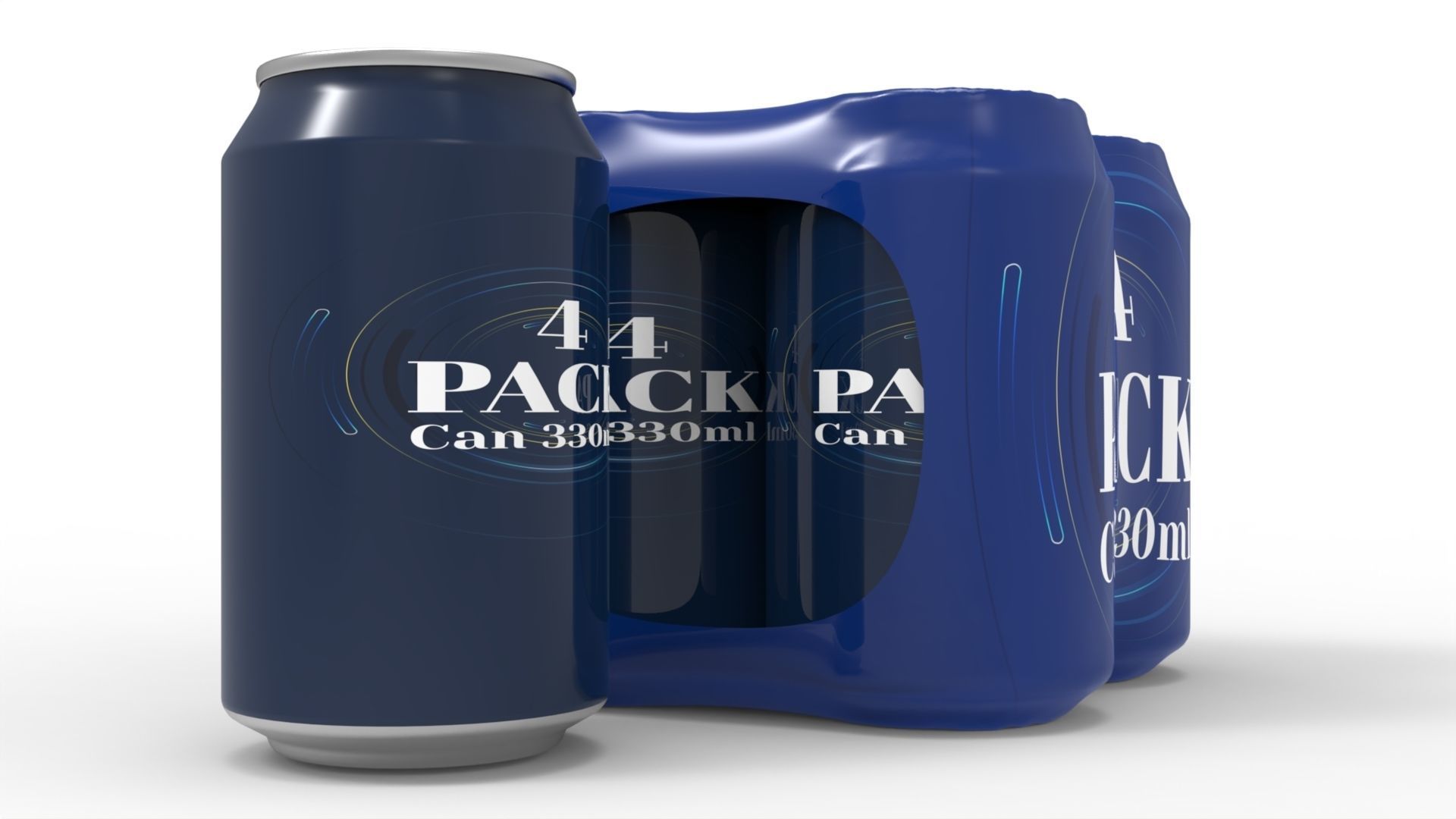 Four pack packaging beverage soda cans 330ml Texture_1