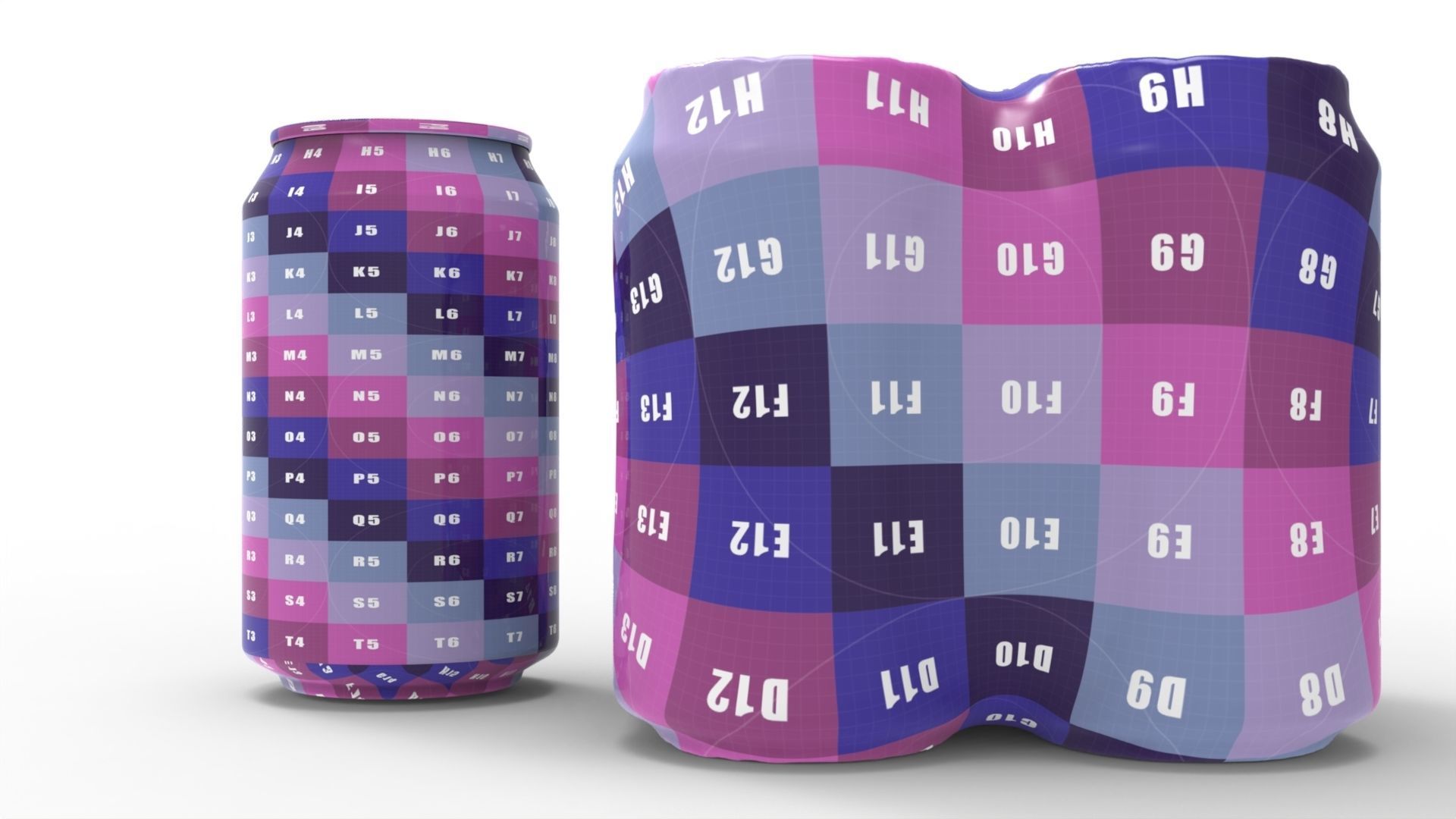 Four pack packaging beverage soda cans 330ml Texture_8