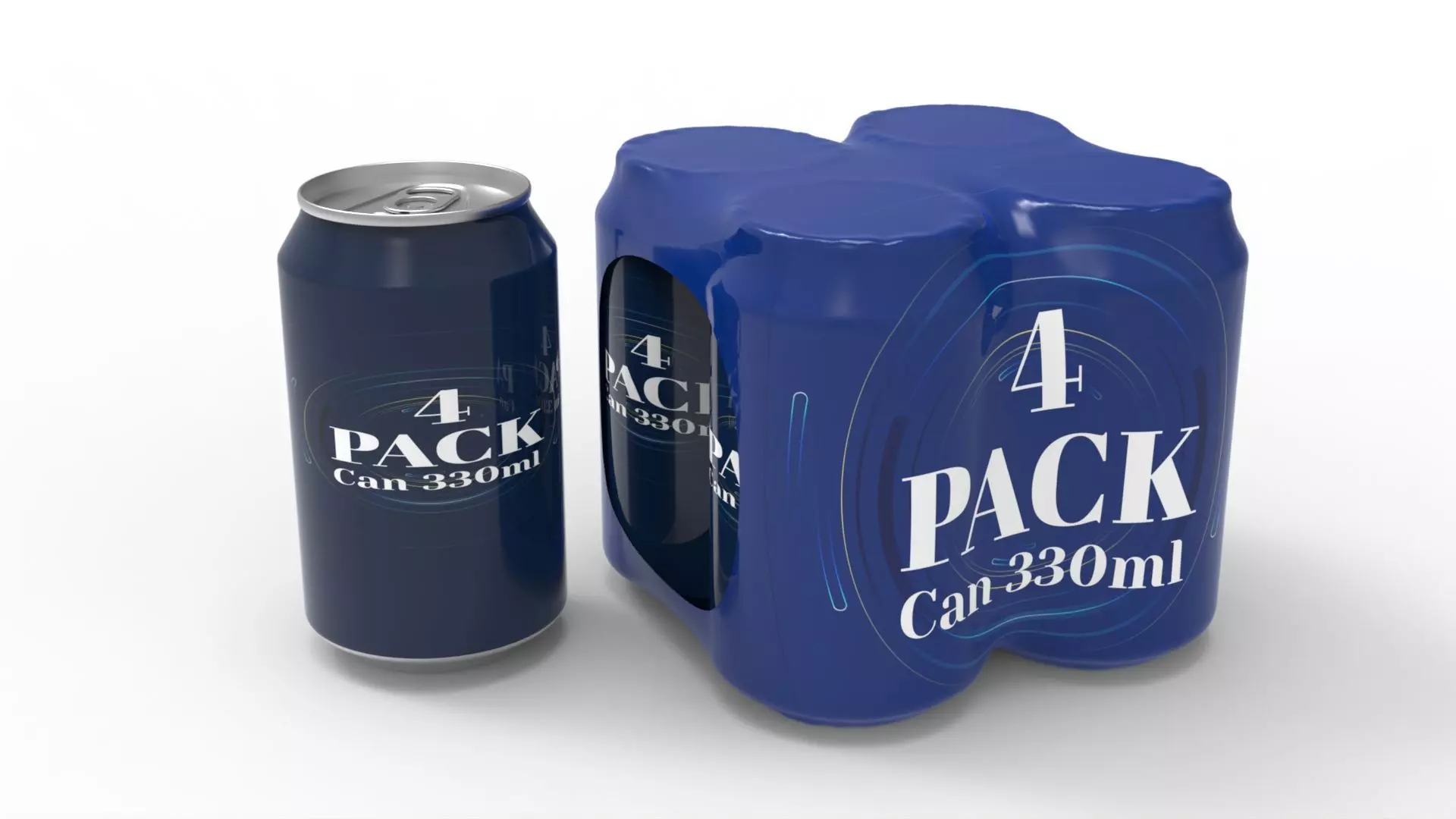 Four pack packaging beverage soda cans 330ml Texture_0