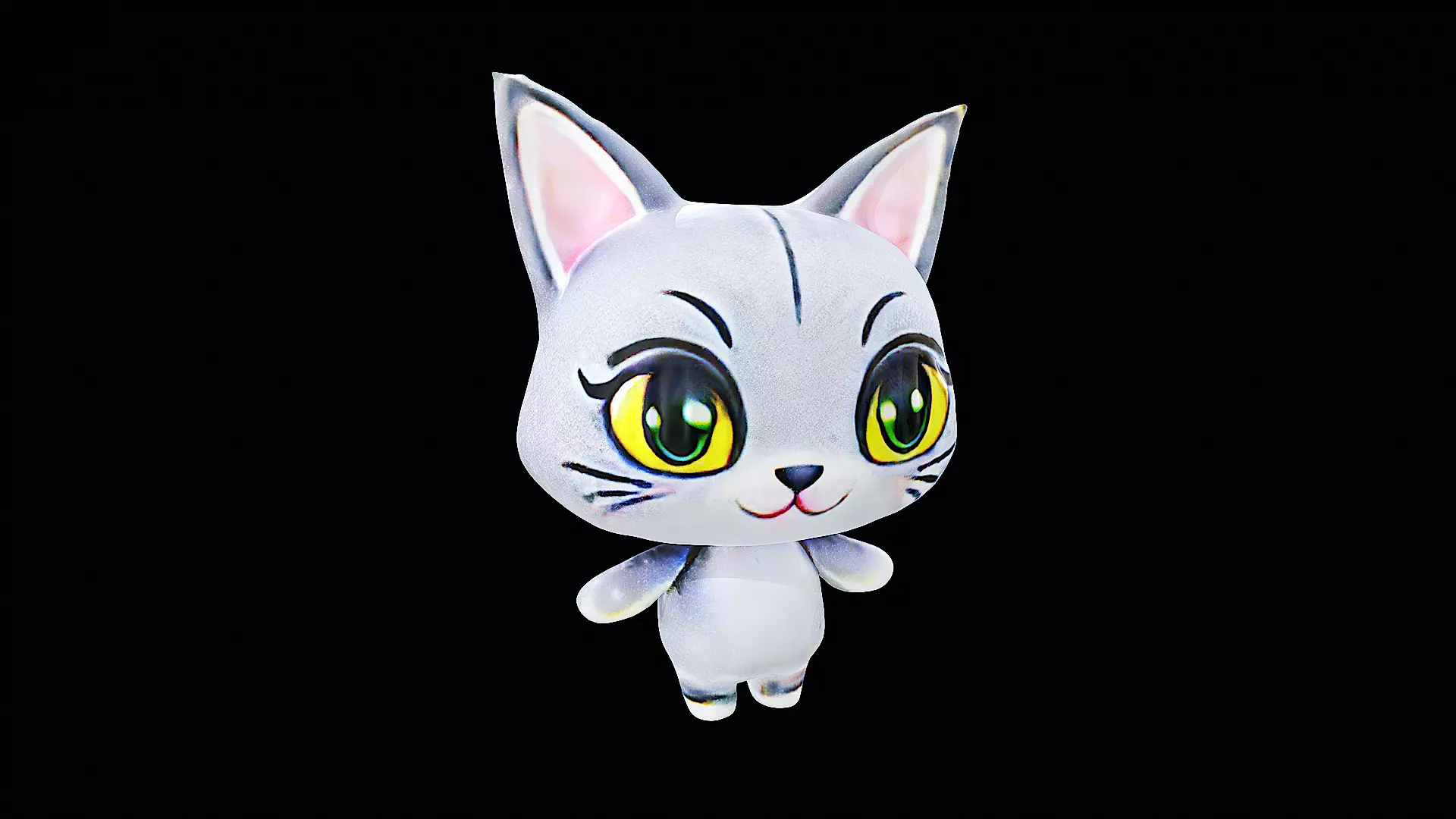 cute cat plushie 3D model