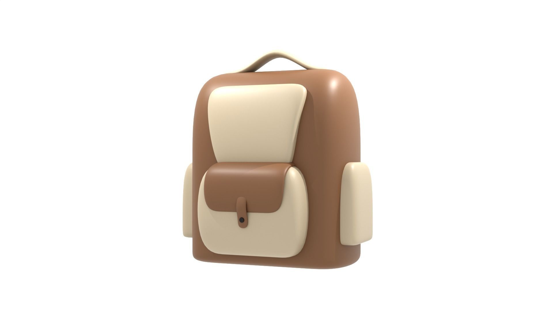 Cartoon backpack  3D model_1
