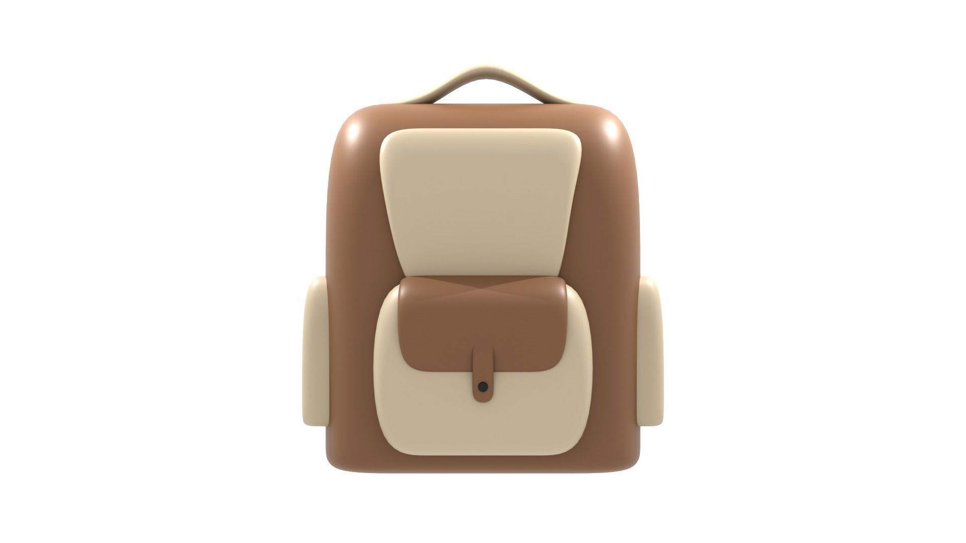 Cartoon backpack  3D model_2