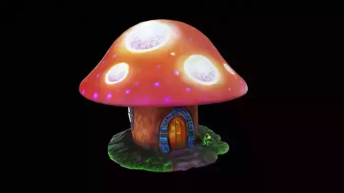 bioluminescent mushroom house
