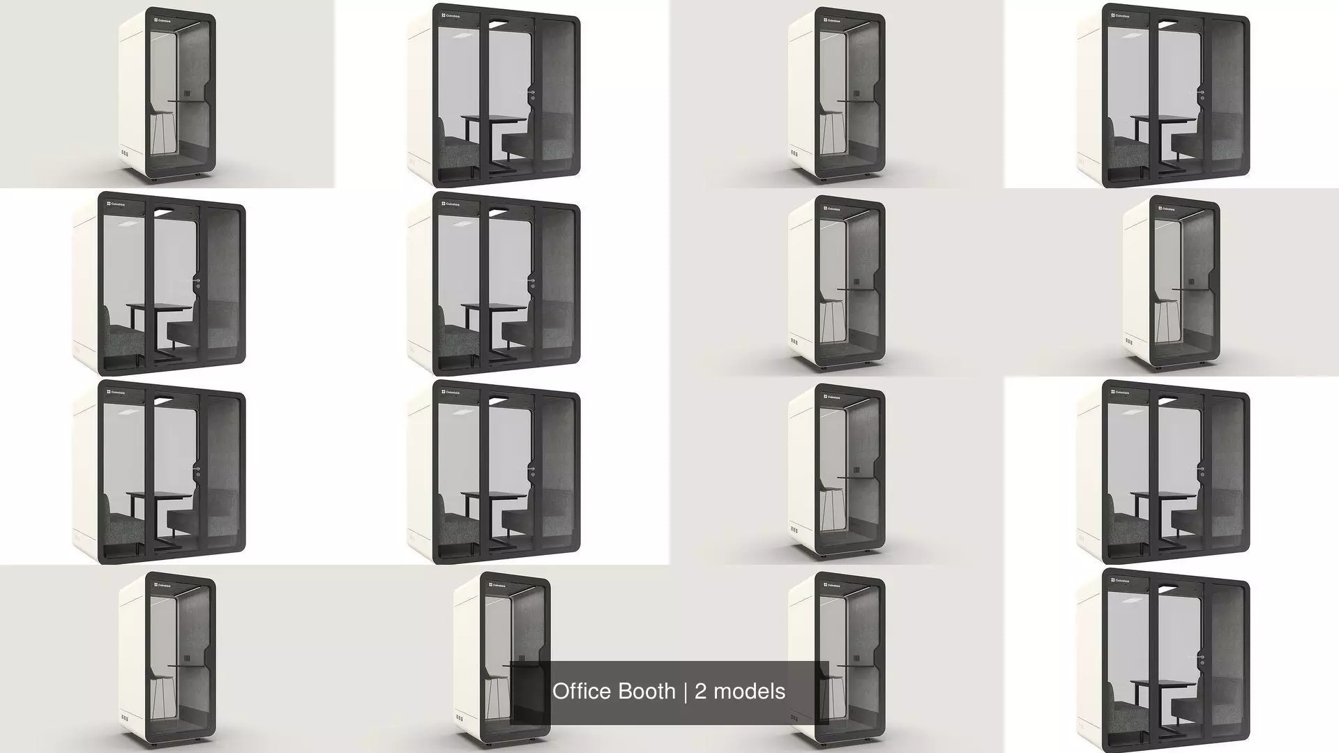 Office Booth 3D Model Collection_0