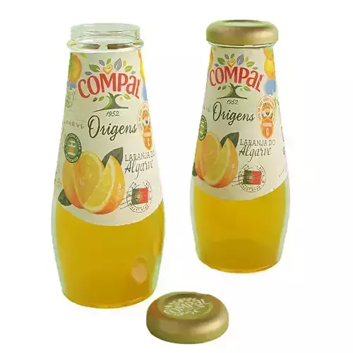 Orange juice bottle by Compal