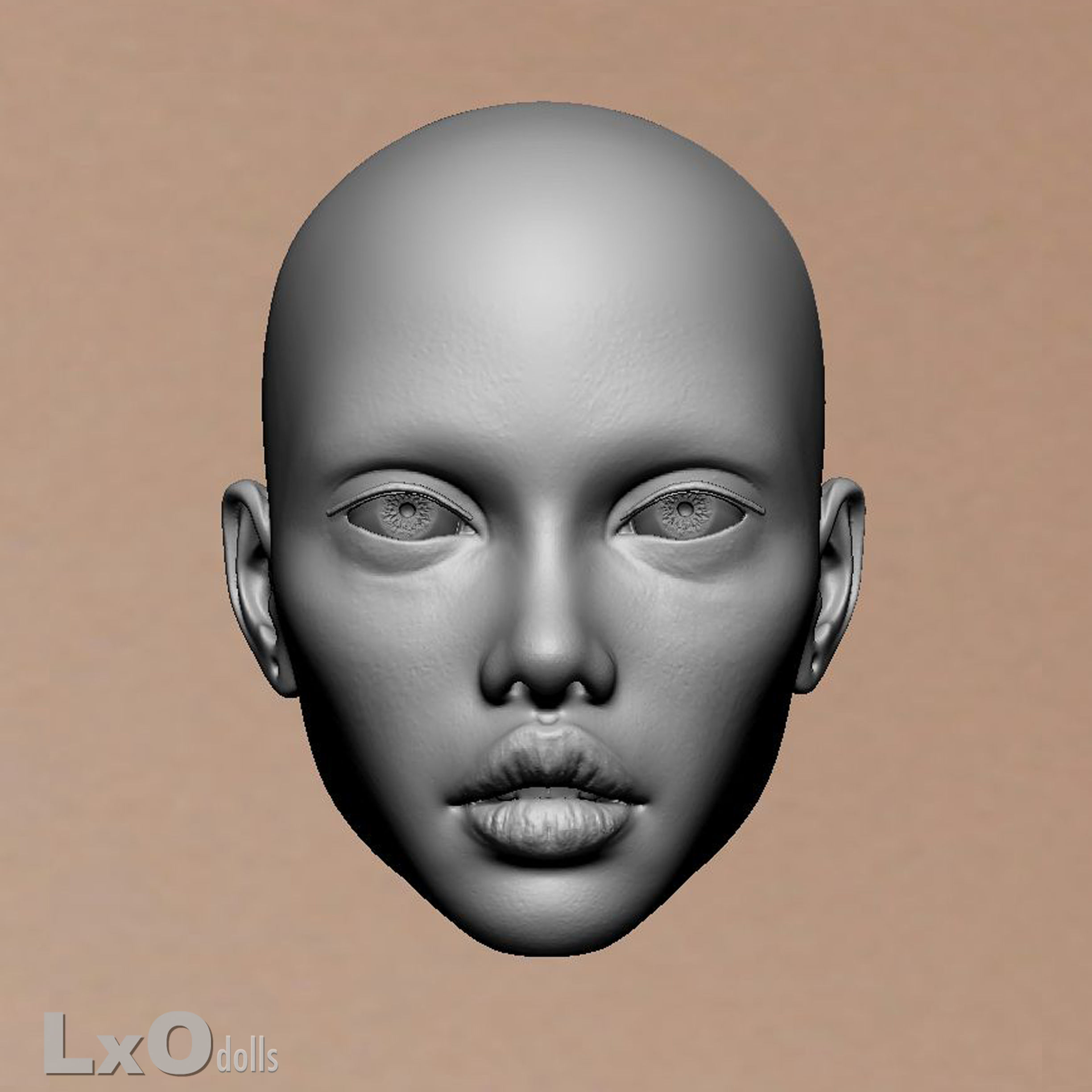 BJD doll Head Female Character Teenager 3D print - COLLETTE 3D print model_3