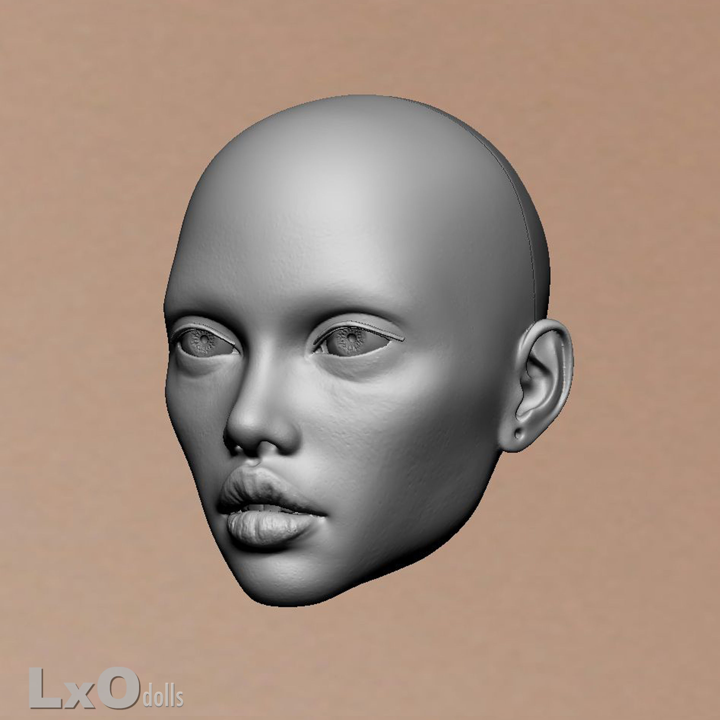 BJD doll Head Female Character Teenager 3D print - COLLETTE 3D print model_4