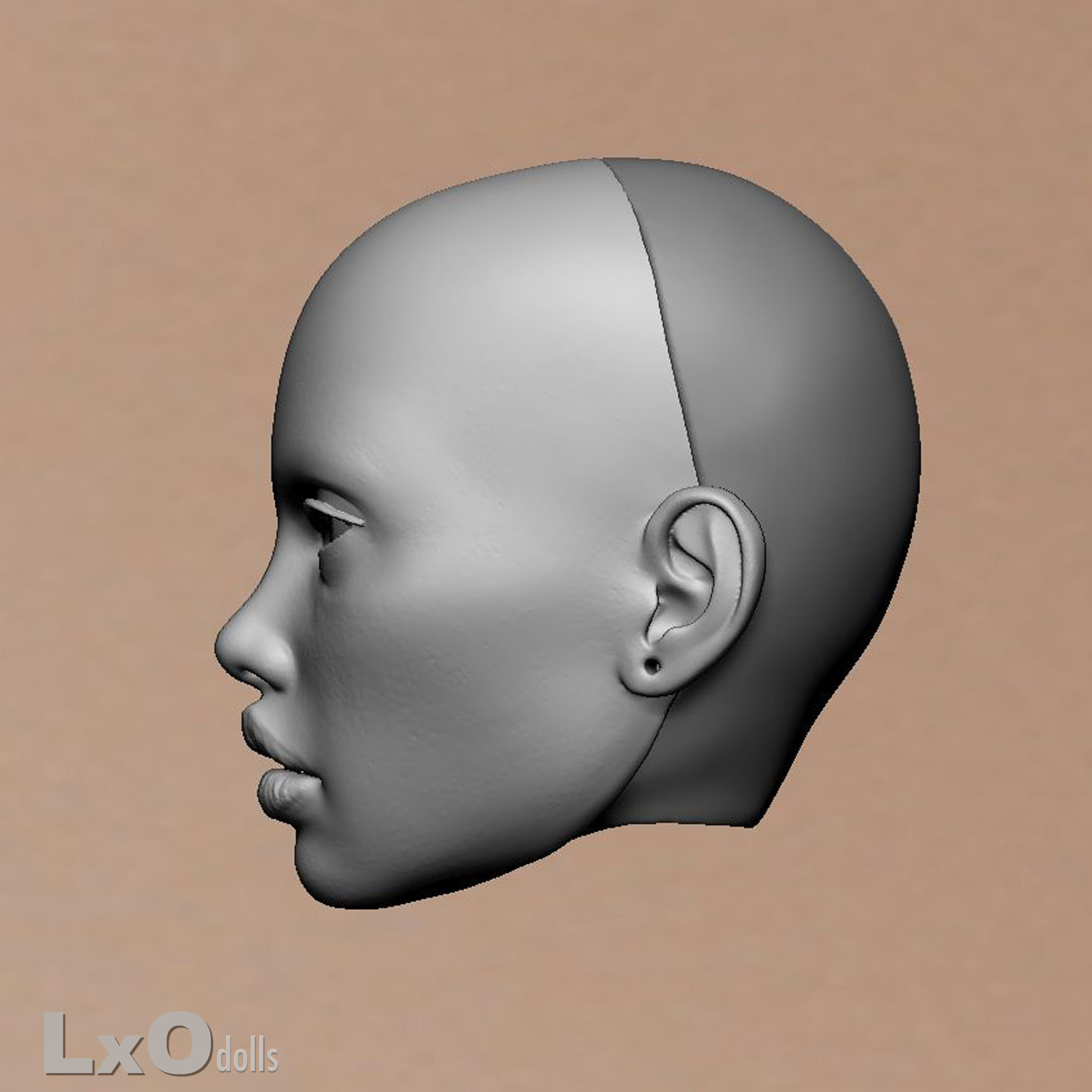 BJD doll Head Female Character Teenager 3D print - COLLETTE 3D print model_5