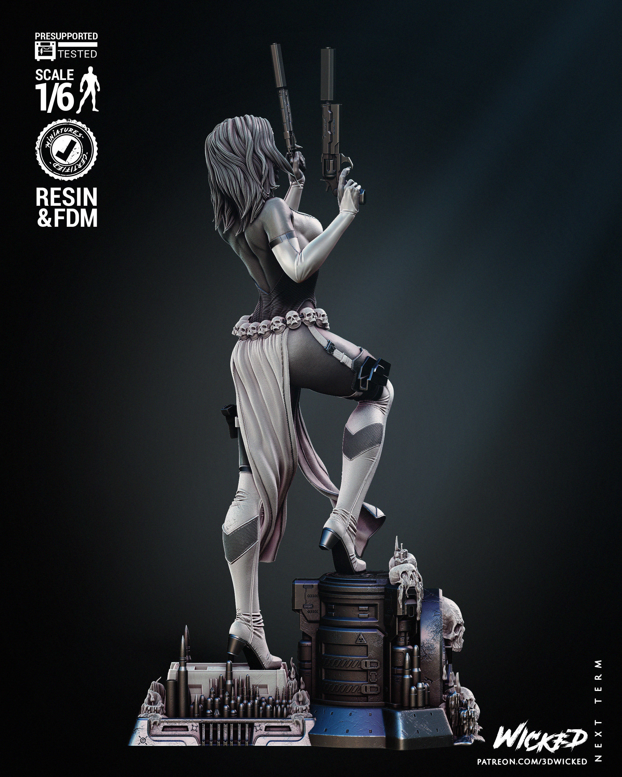 Wicked Marvel Mystique Sculpture Tested for 3D 3D print model_4