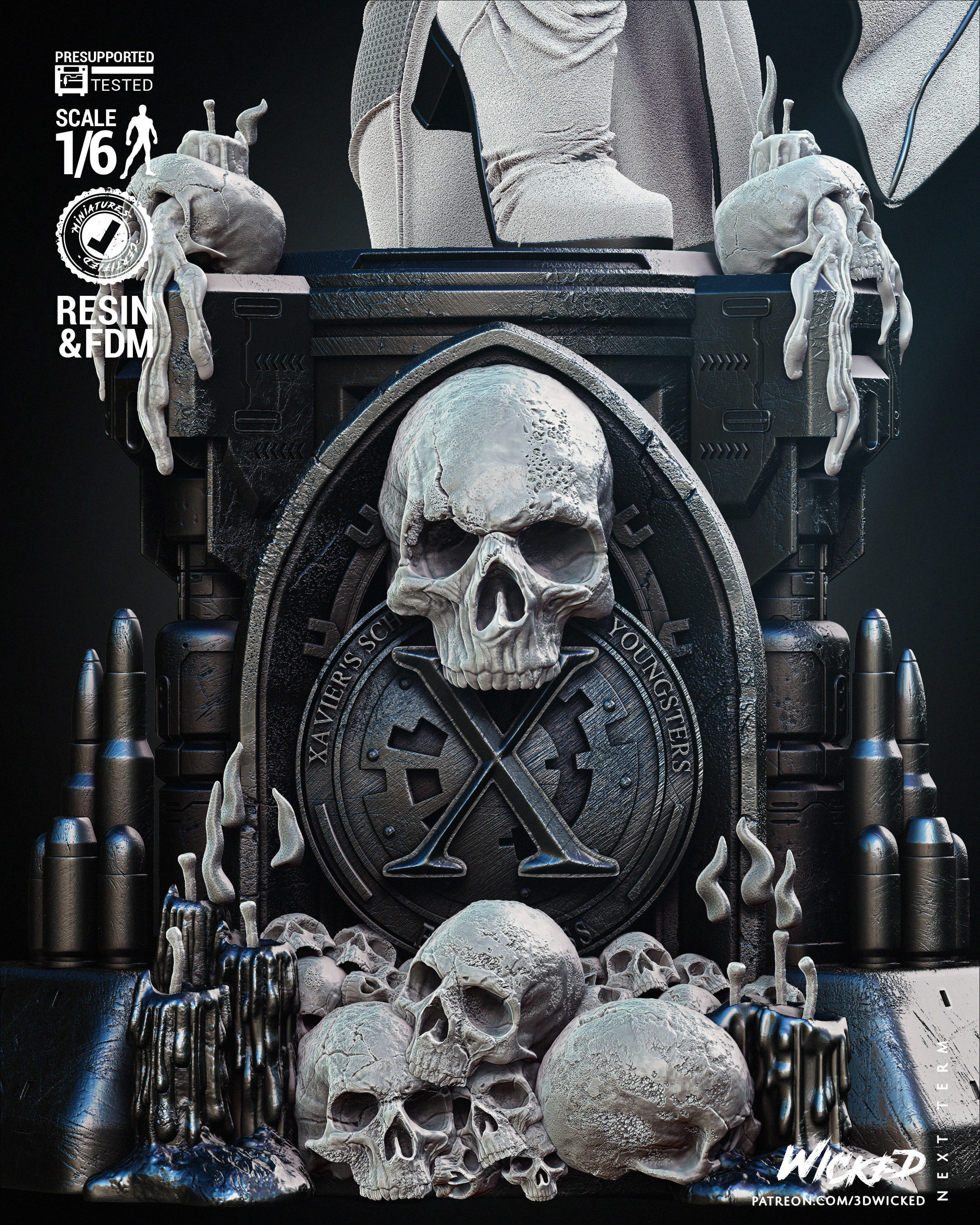 Wicked Marvel Mystique Sculpture Tested for 3D 3D print model_105