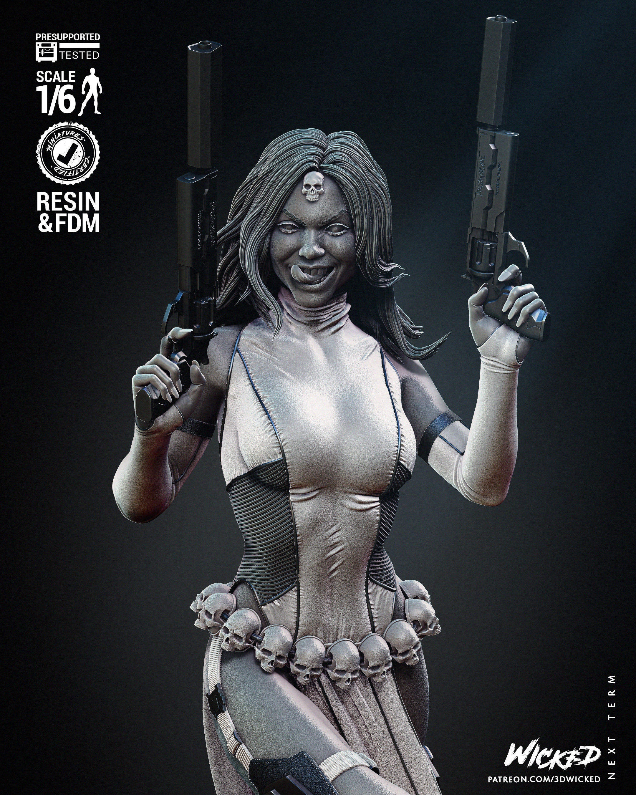 Wicked Marvel Mystique Sculpture Tested for 3D 3D print model_9