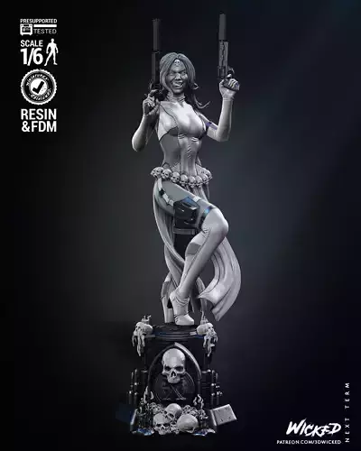 Wicked Marvel Mystique Sculpture Tested for 3D