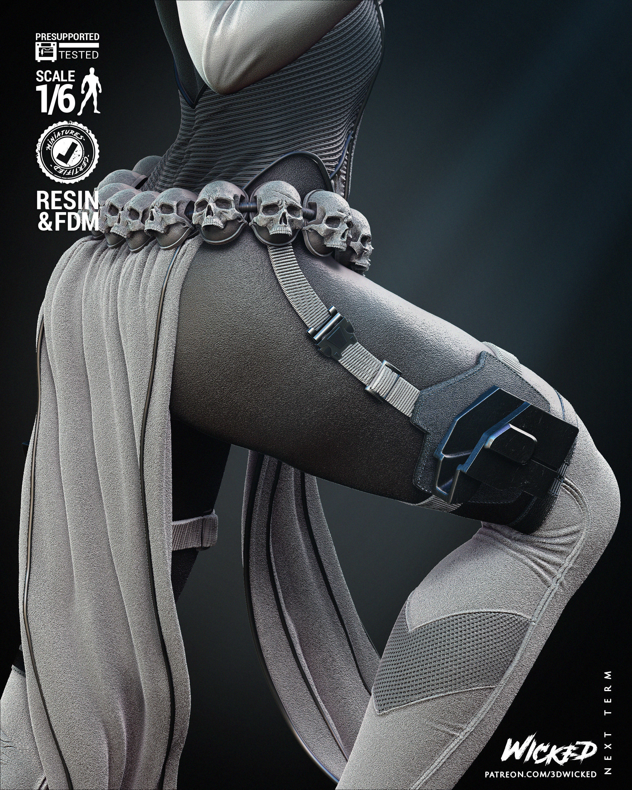 Wicked Marvel Mystique Sculpture Tested for 3D 3D print model_64