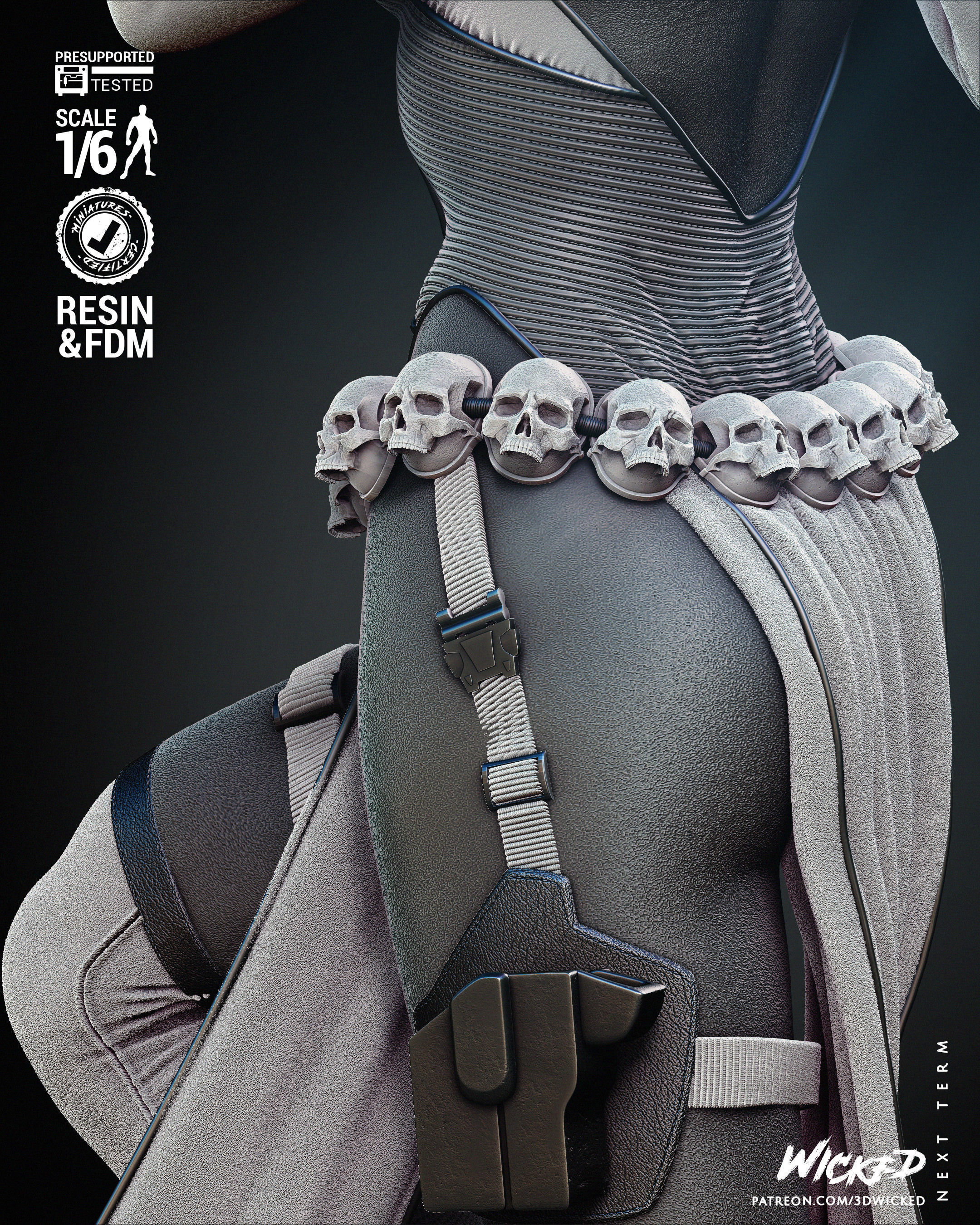 Wicked Marvel Mystique Sculpture Tested for 3D 3D print model_48