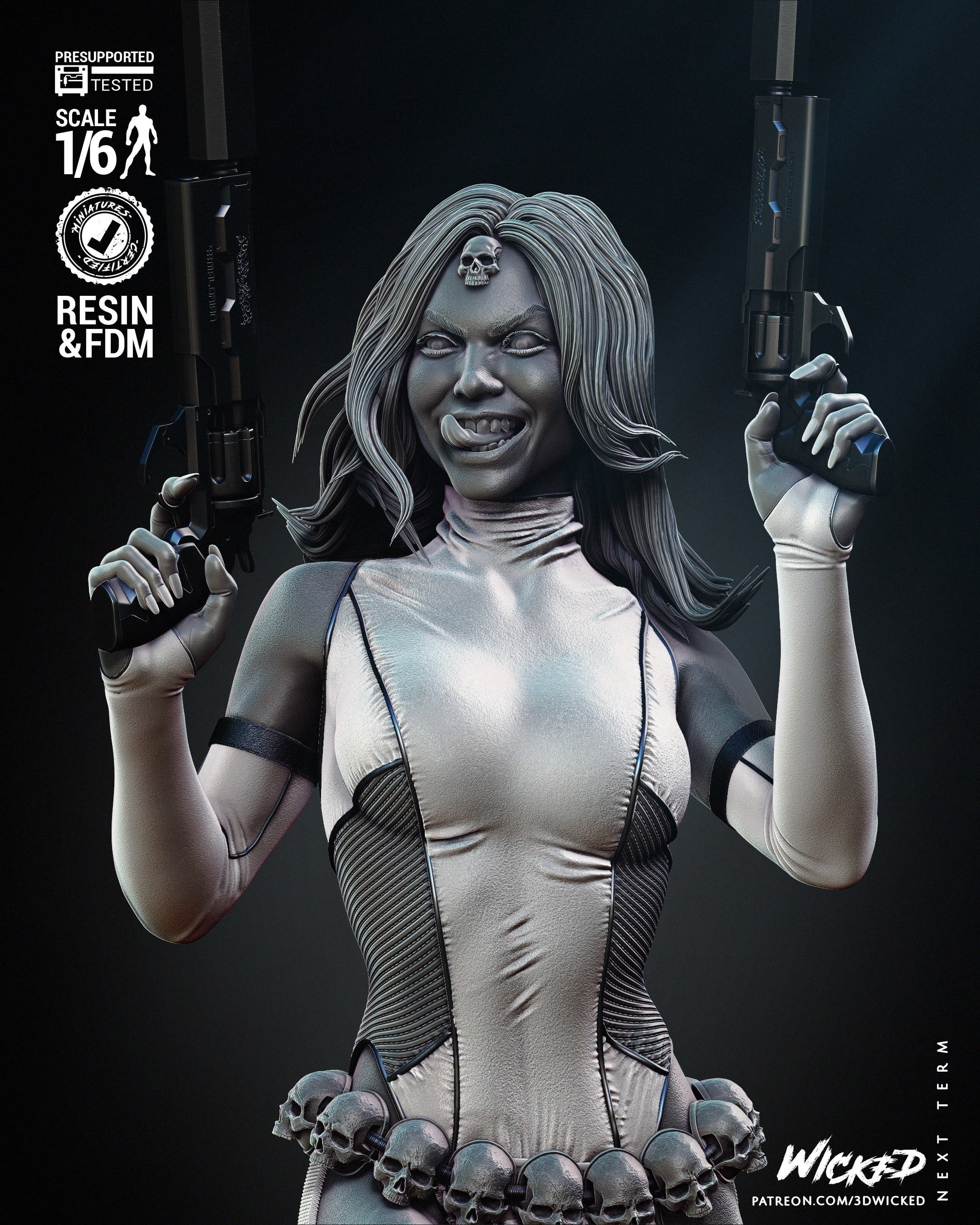 Wicked Marvel Mystique Sculpture Tested for 3D 3D print model_59