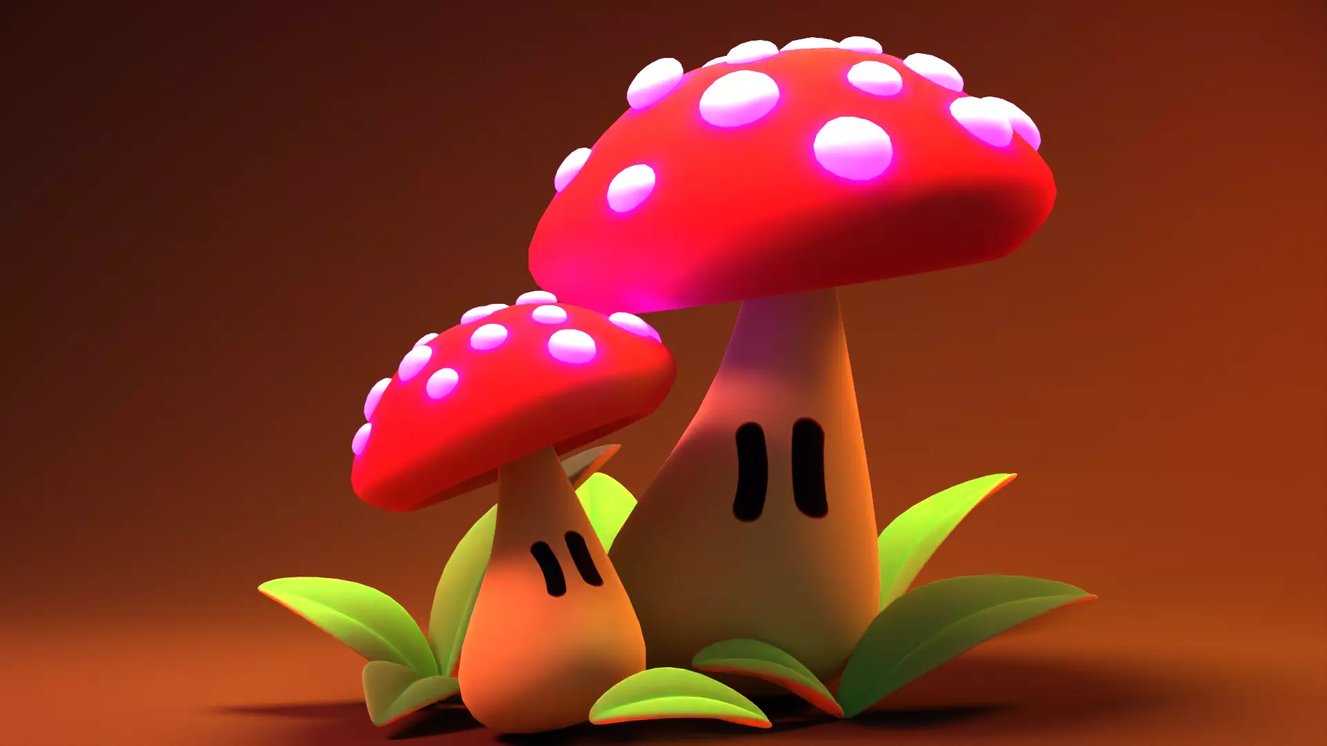 Mushroom Low-poly 3D model