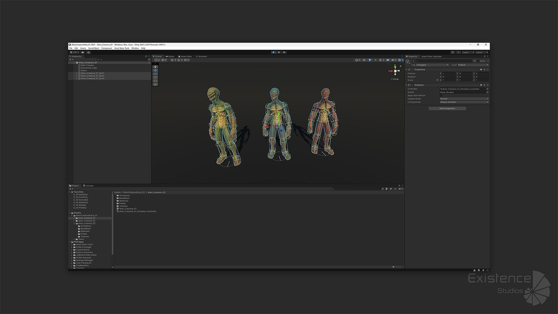Alien Creature Pack 01 - Stylized Monsters - Fantasy UFO - 41 3D Model Collection_13