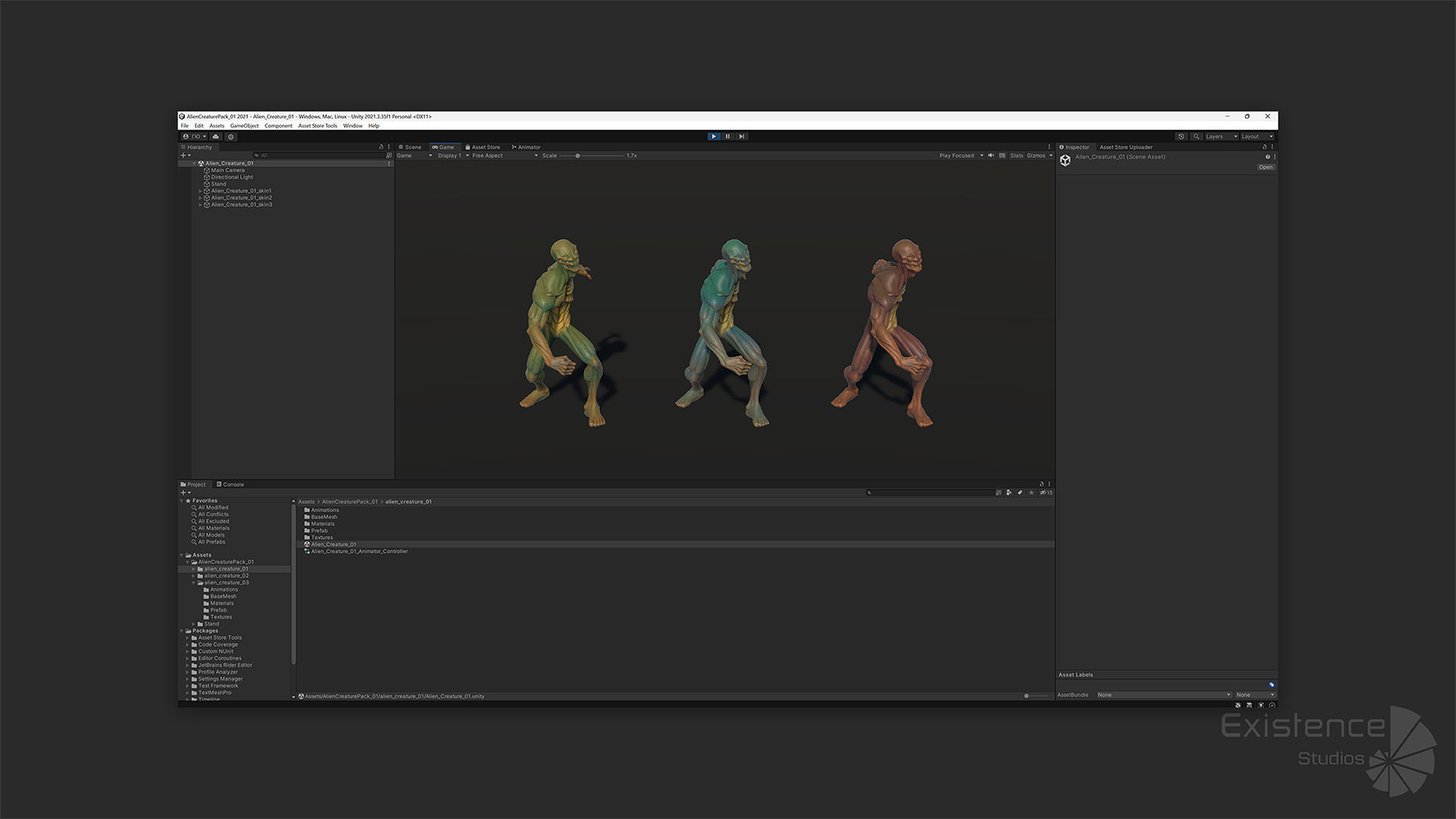 Alien Creature Pack 01 - Stylized Monsters - Fantasy UFO - 41 3D Model Collection_11