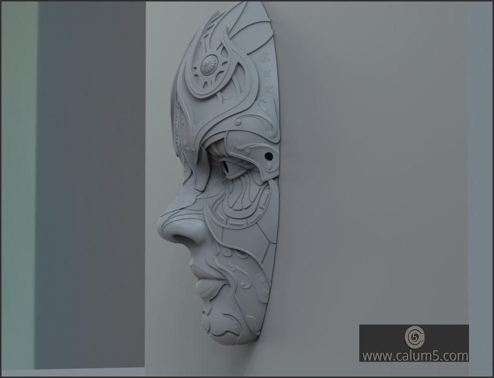 ATHENA WALL MASK 3D print model_6