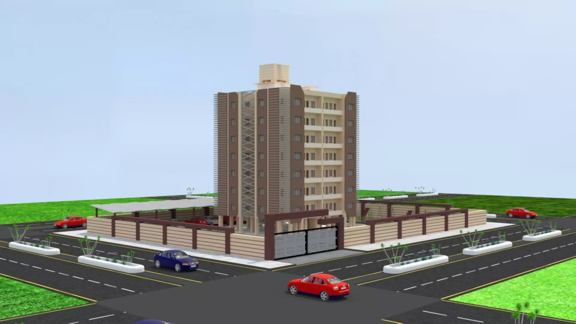 Exterior Design ED02 Low-poly 3D model_0