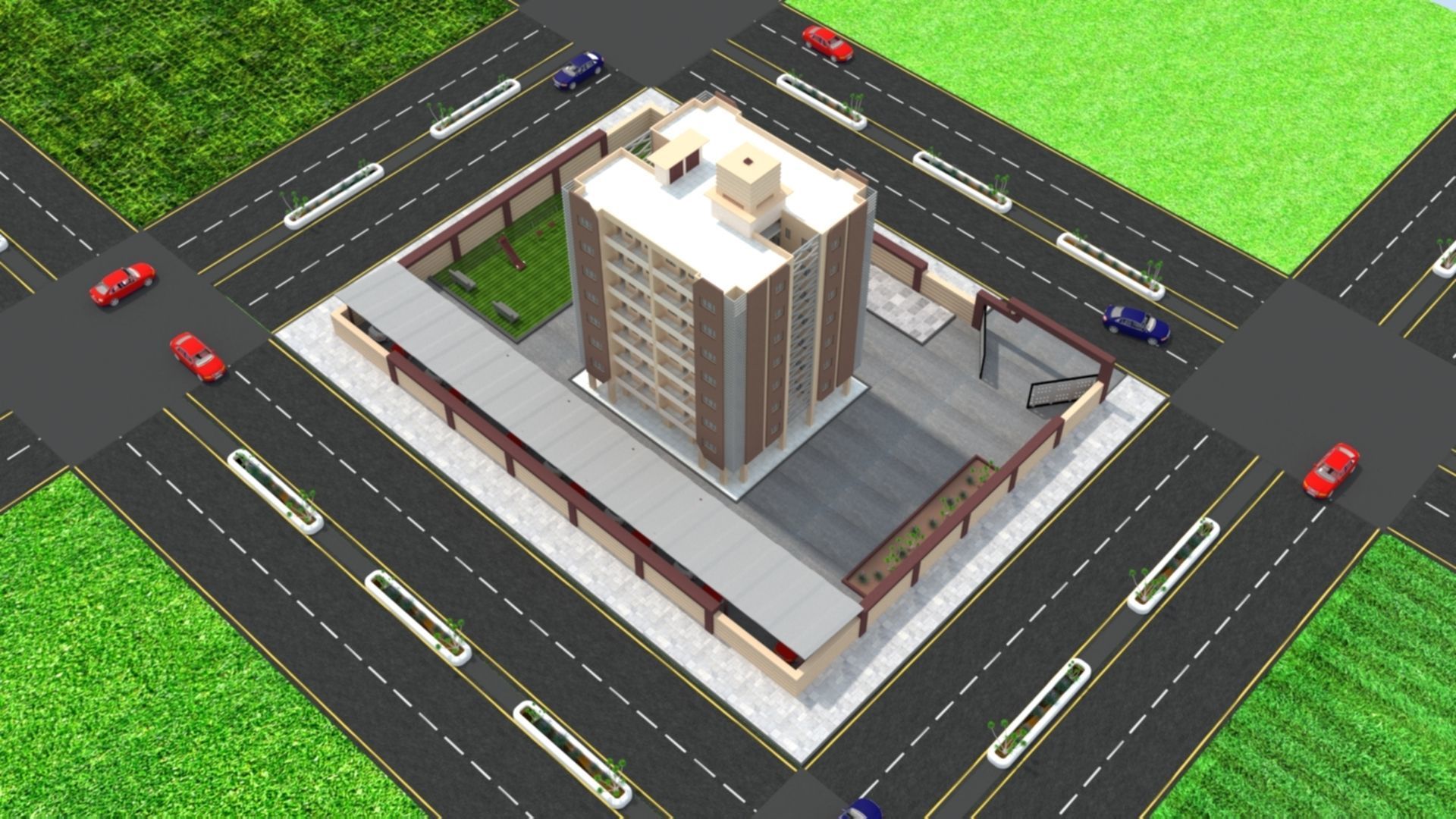 Exterior Design ED02 Low-poly 3D model_6