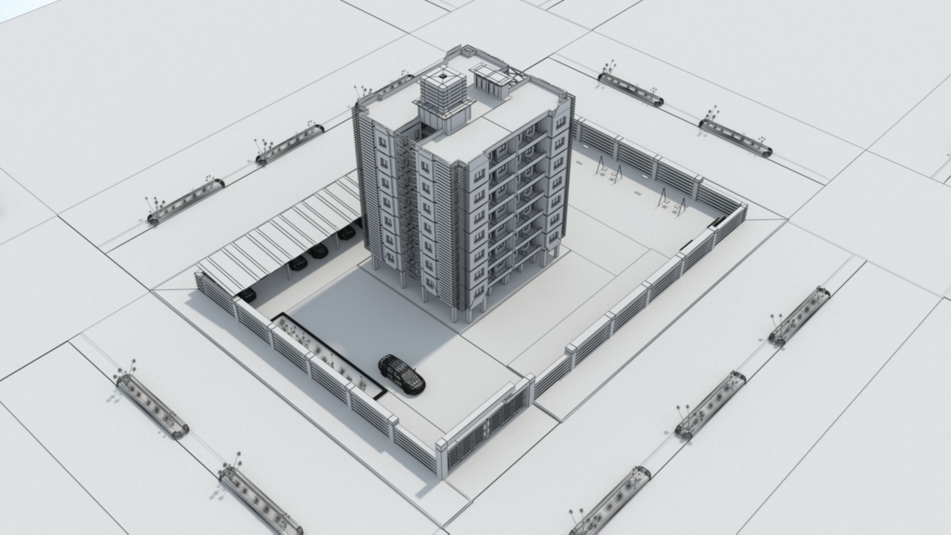 Exterior Design ED02 Low-poly 3D model_7
