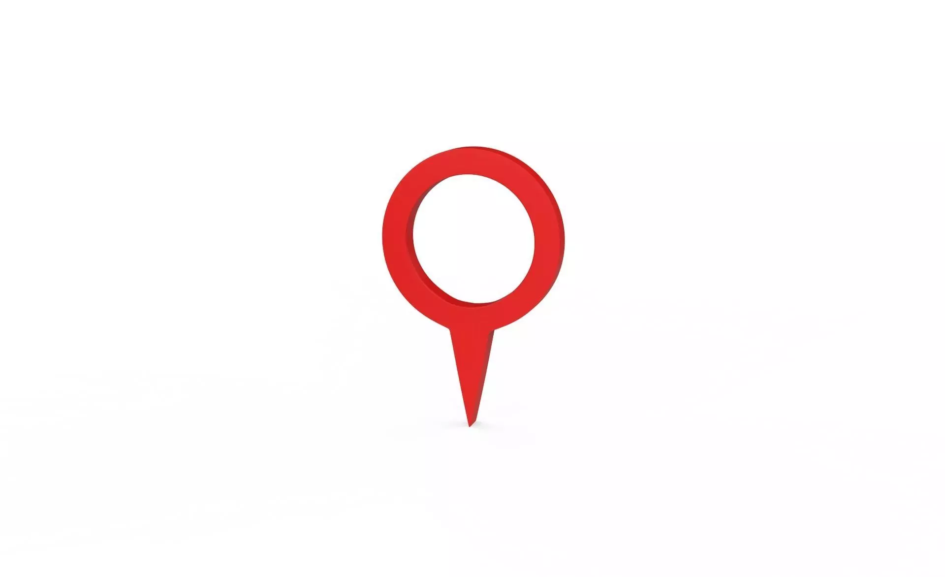 Pin 007 - Map Pointer Basic Red Low-poly 3D model