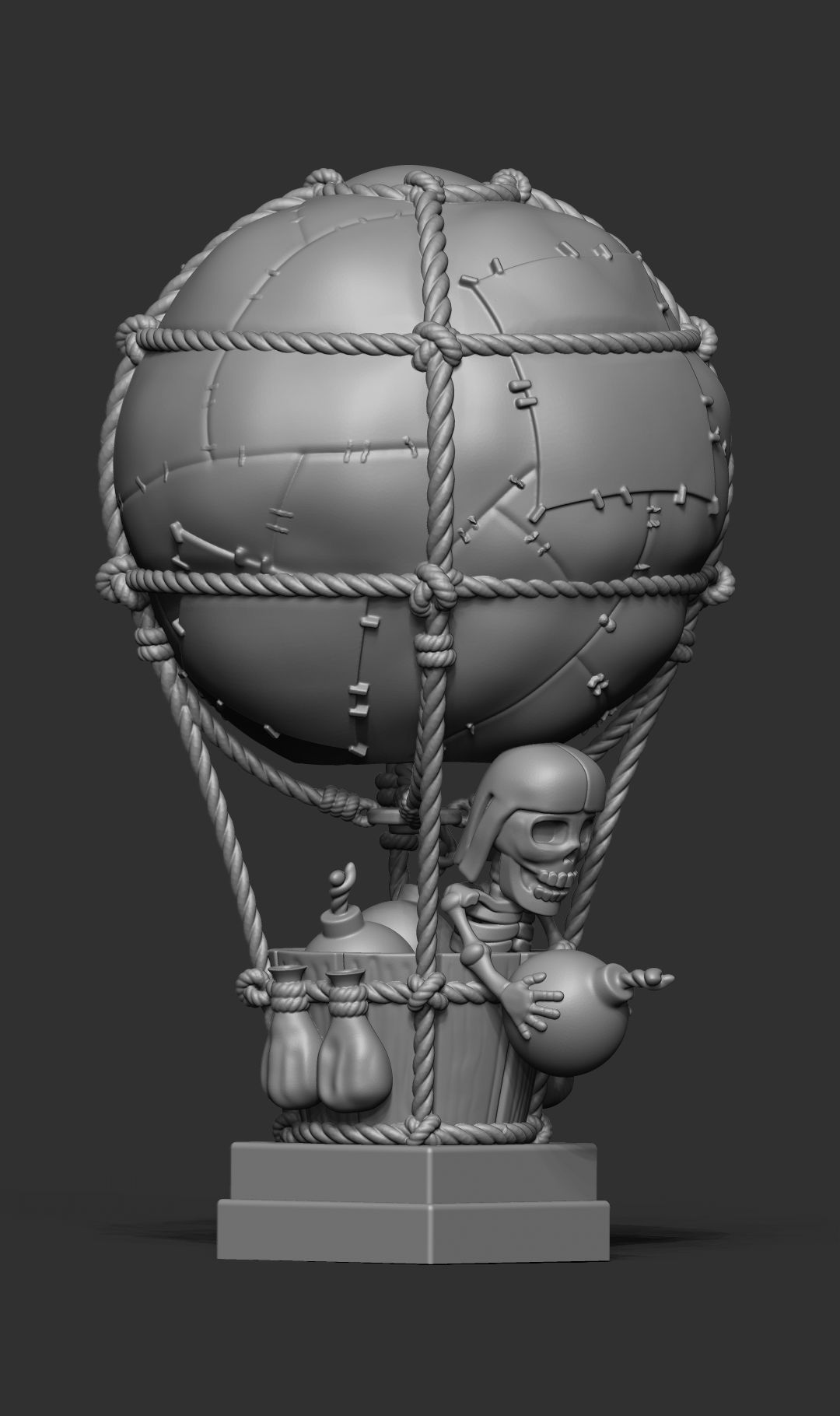 balloon skeleton clash royale 3d model 3D print model_1