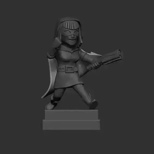 Bandit clash royale 3d model