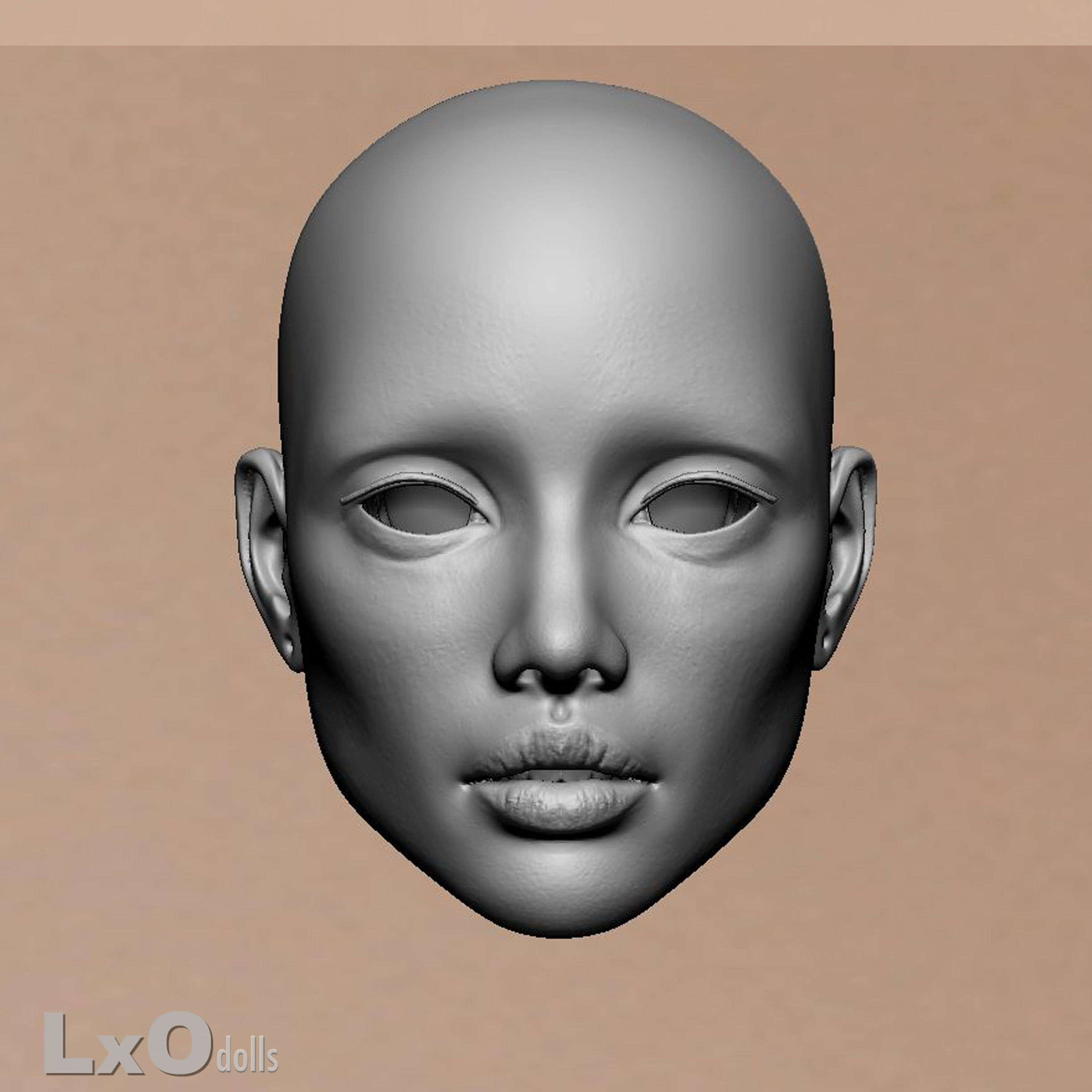 BJD doll Head Female Character Teenager 3D print - BAILEY 3D print model_2
