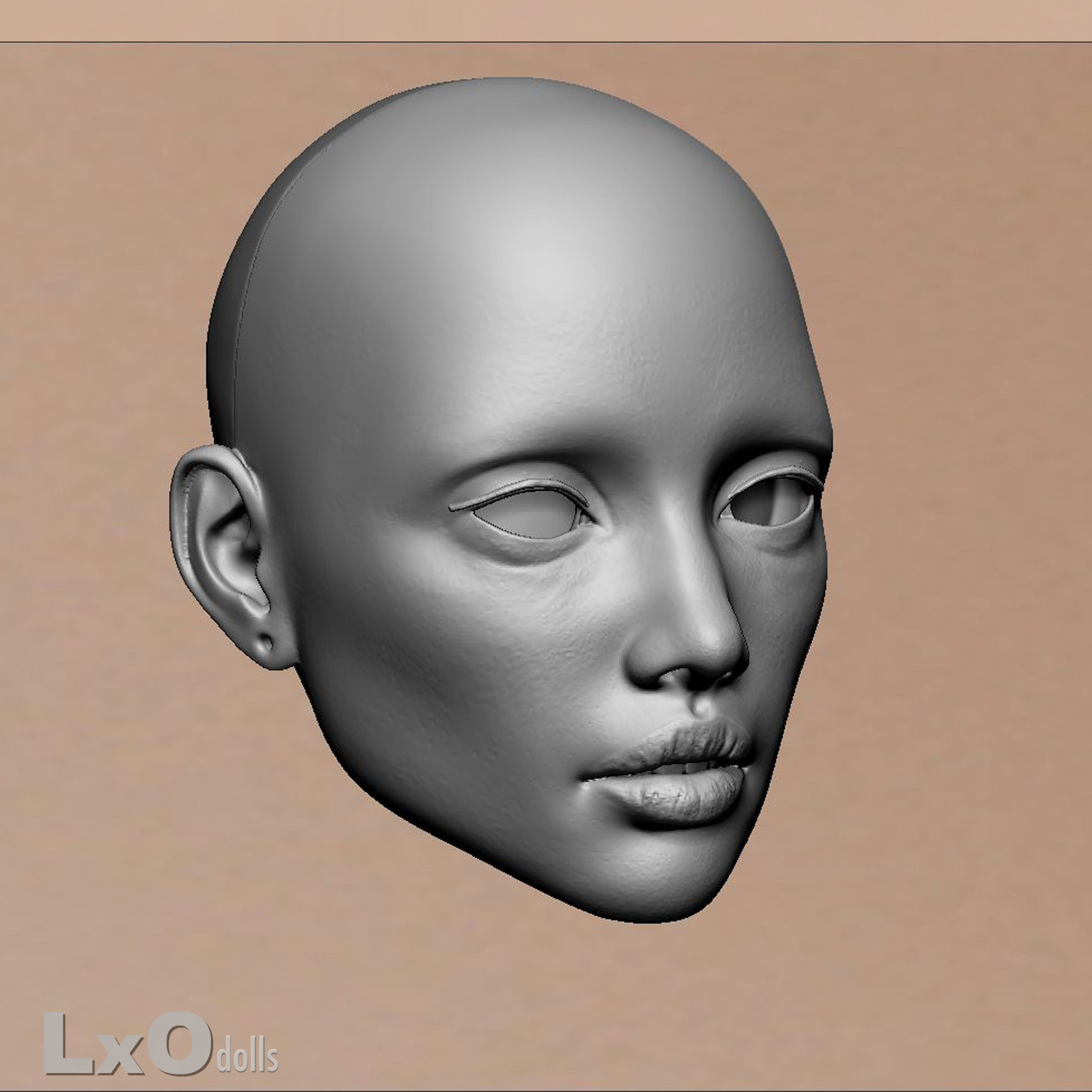 BJD doll Head Female Character Teenager 3D print - BAILEY 3D print model_6