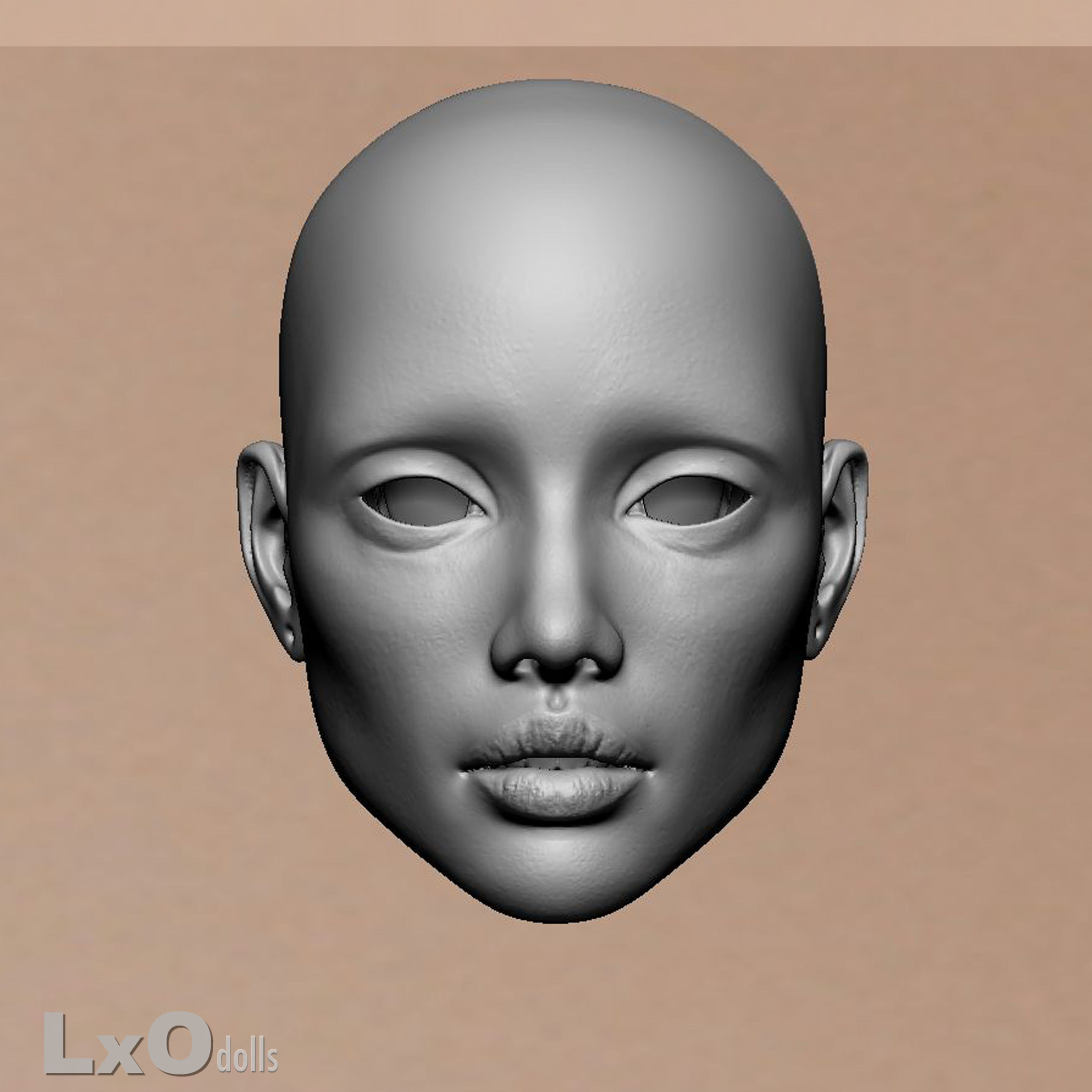 BJD doll Head Female Character Teenager 3D print - BAILEY 3D print model_3