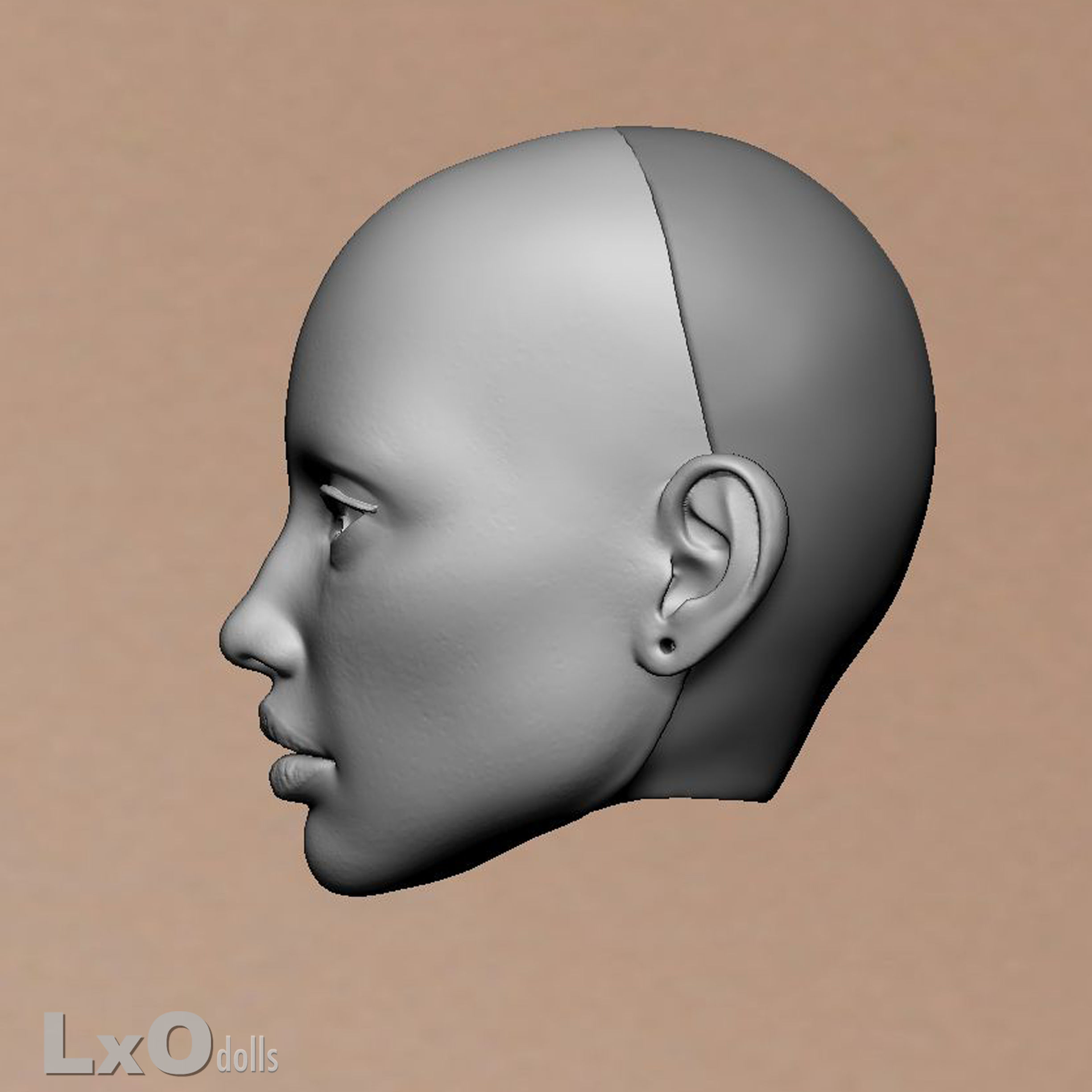 BJD doll Head Female Character Teenager 3D print - BAILEY 3D print model_5