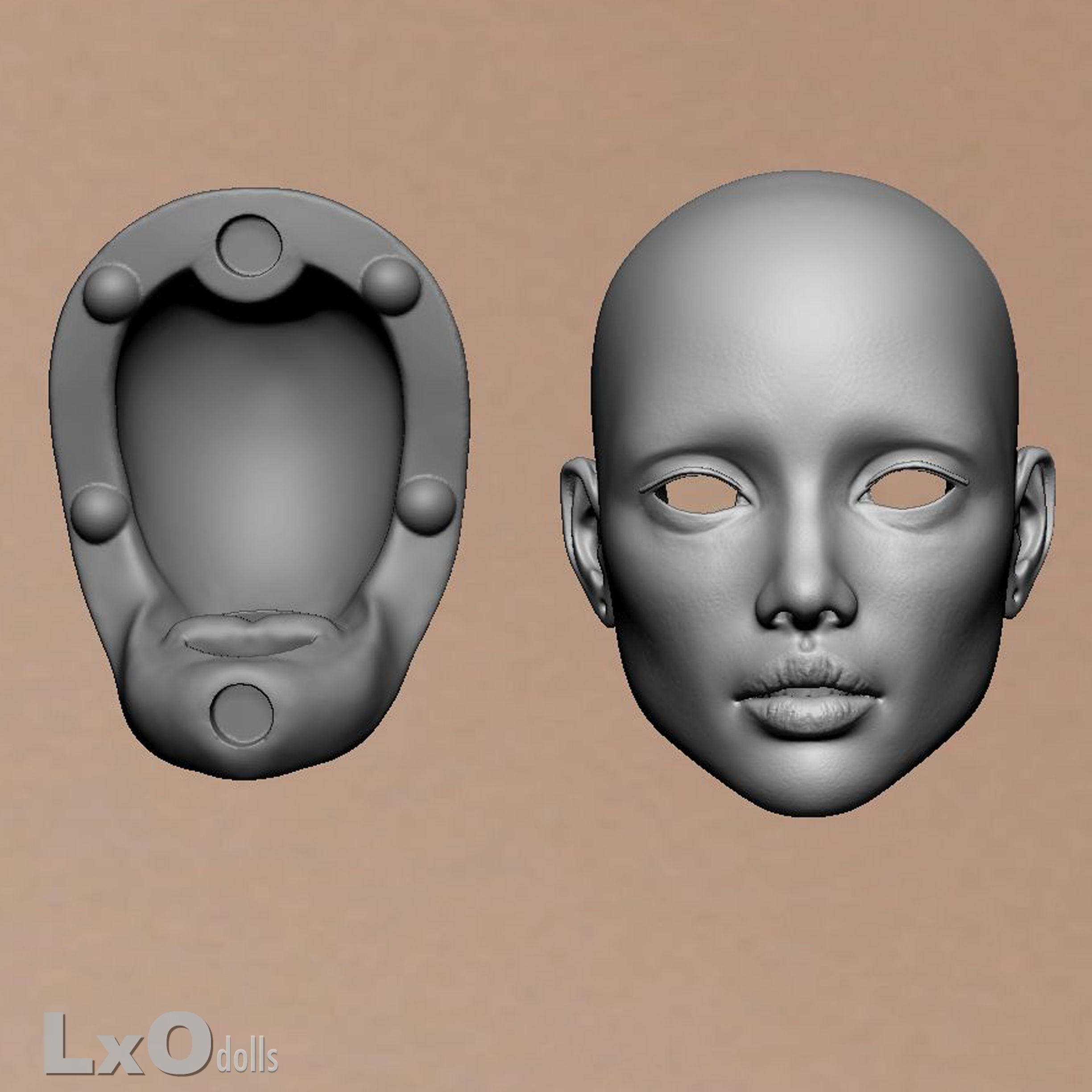 BJD doll Head Female Character Teenager 3D print - BAILEY 3D print model_1