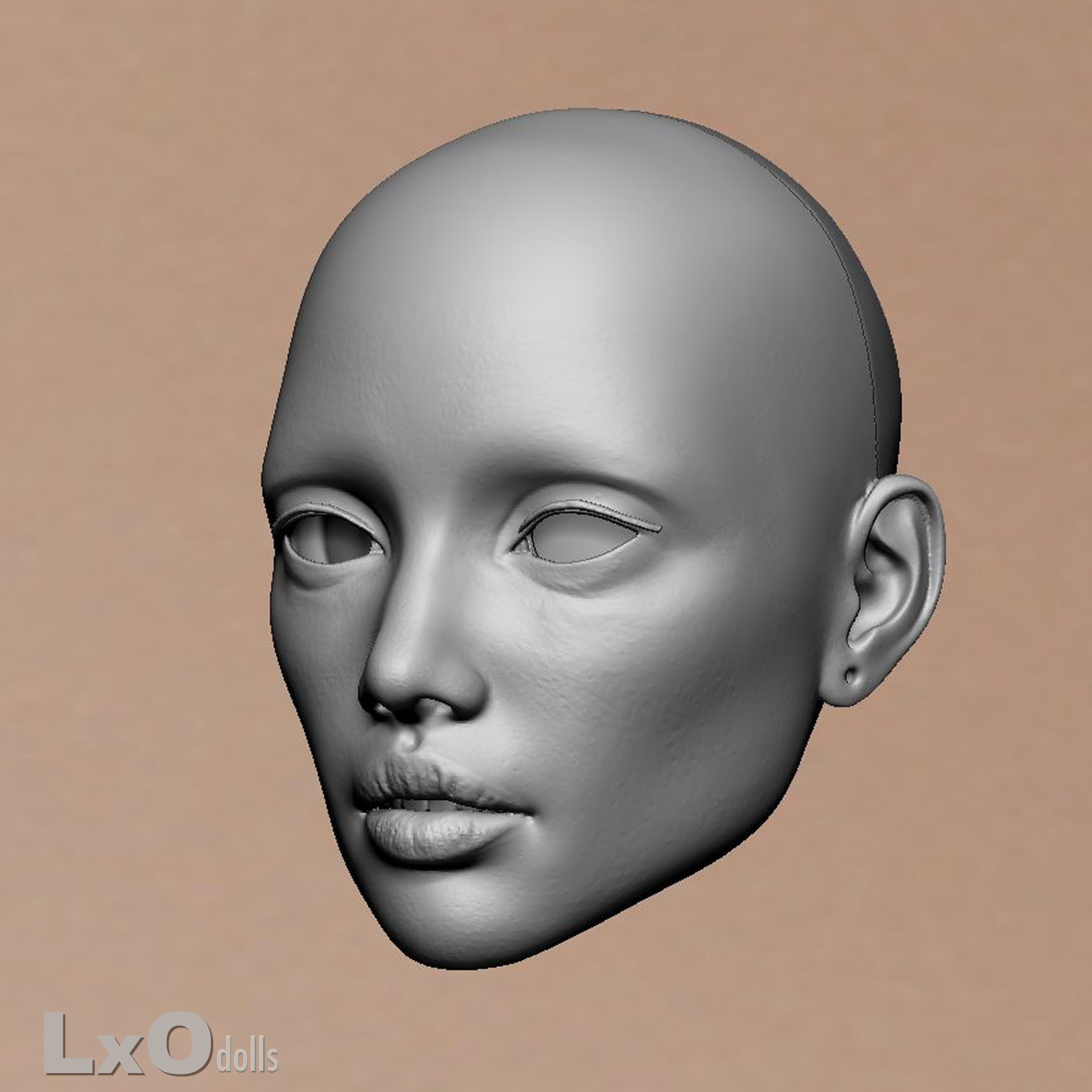 BJD doll Head Female Character Teenager 3D print - BAILEY 3D print model_4