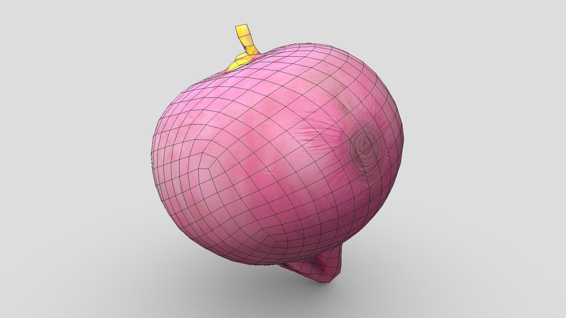 Beetroot Low-poly 3D model_2