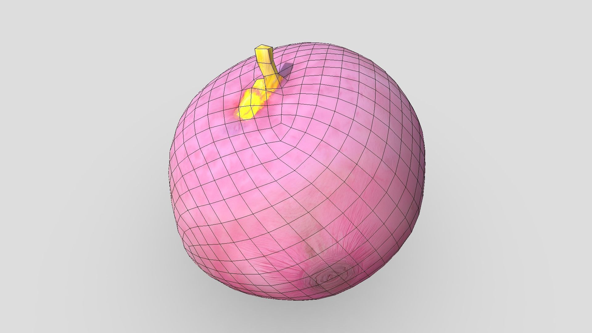 Beetroot Low-poly 3D model_4