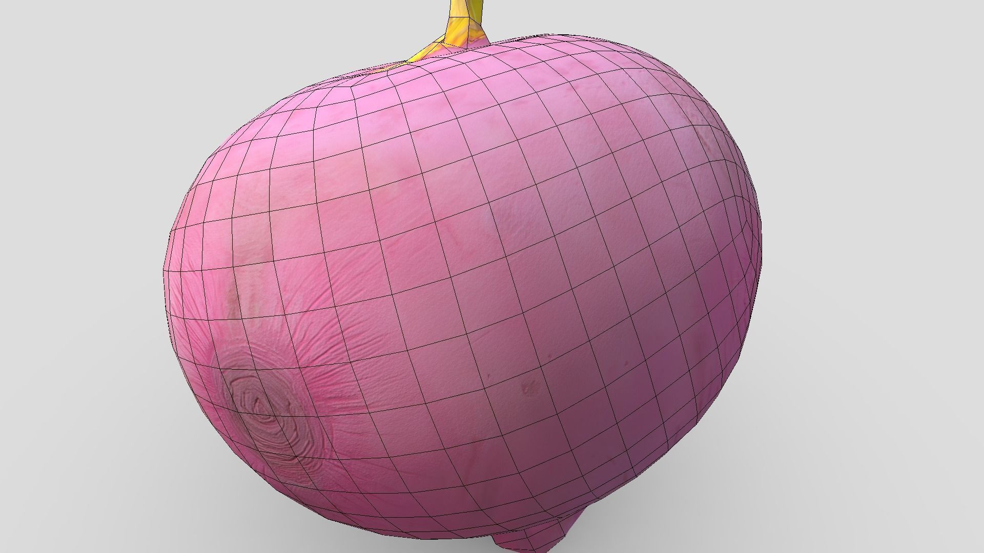 Beetroot Low-poly 3D model_10