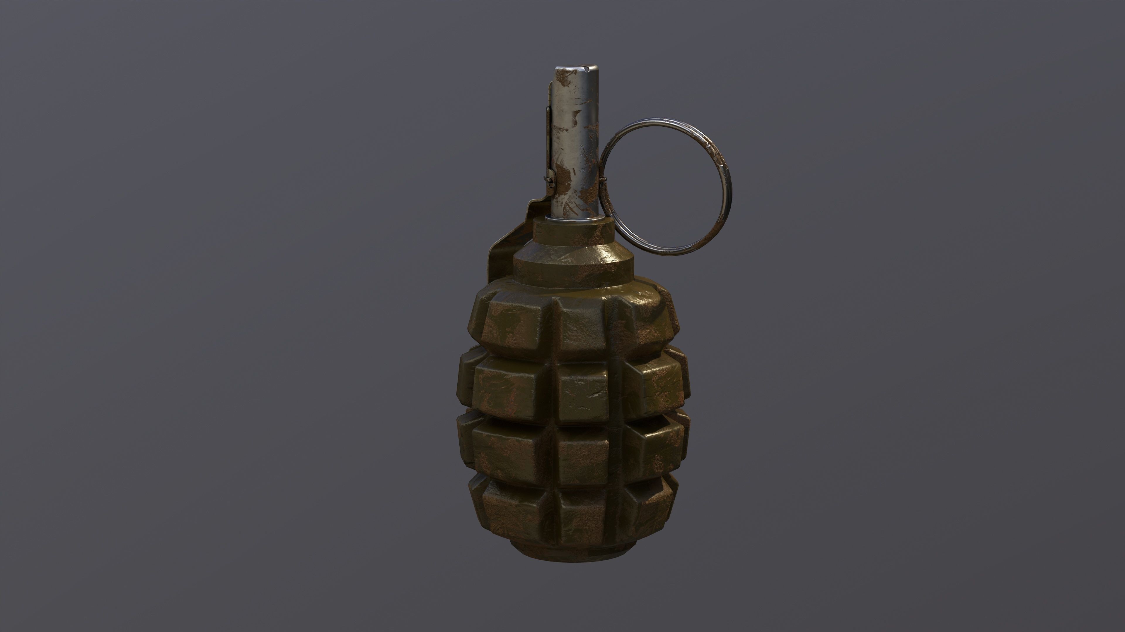 F1 Fragmentation Grenade 3D model_4