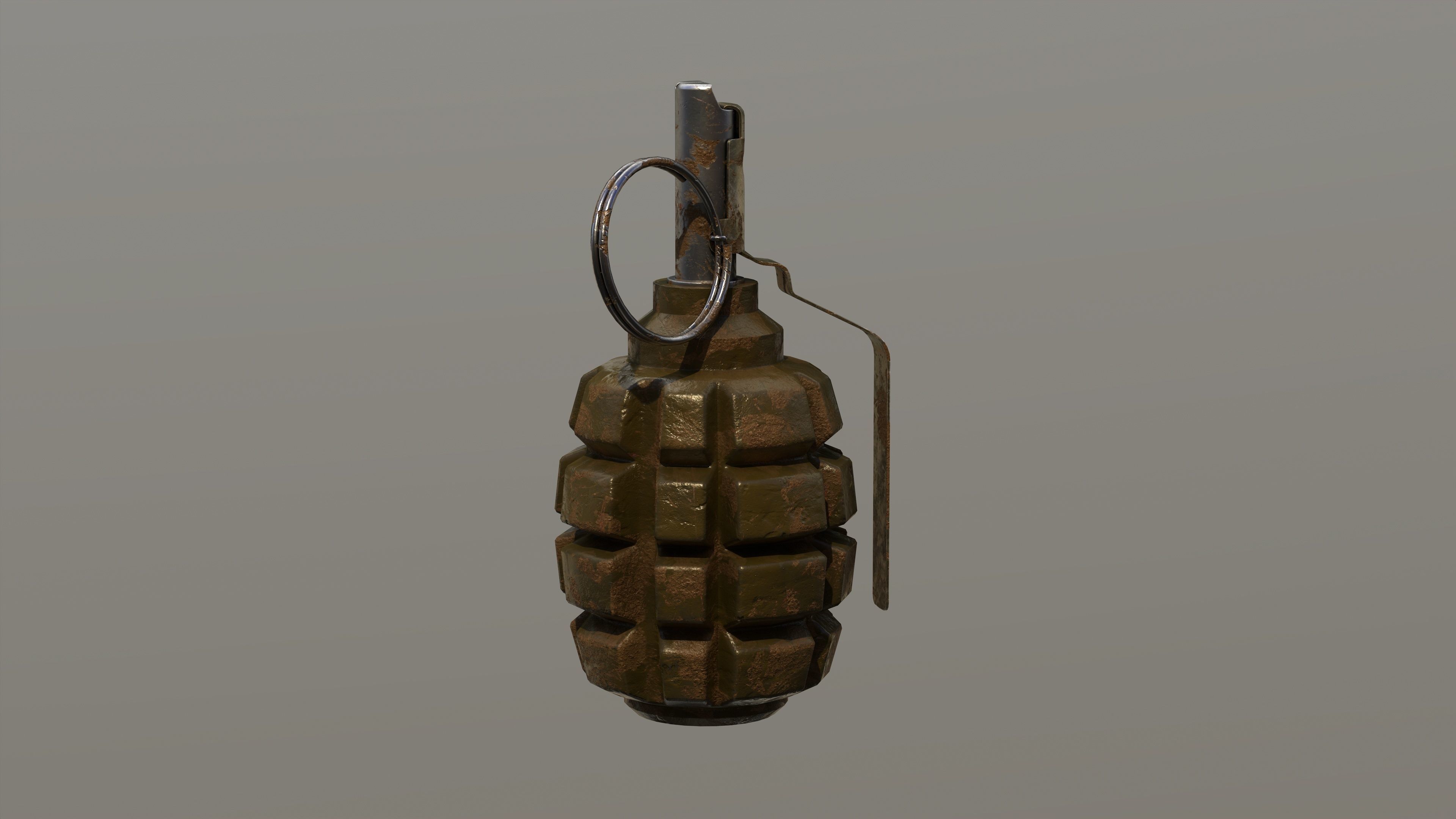 F1 Fragmentation Grenade 3D model_5