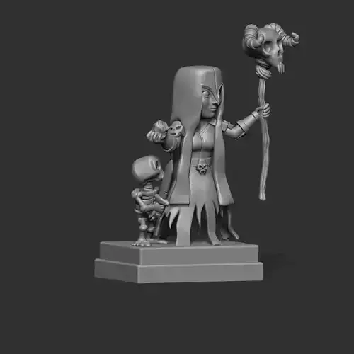 Witch clash royale 3d model