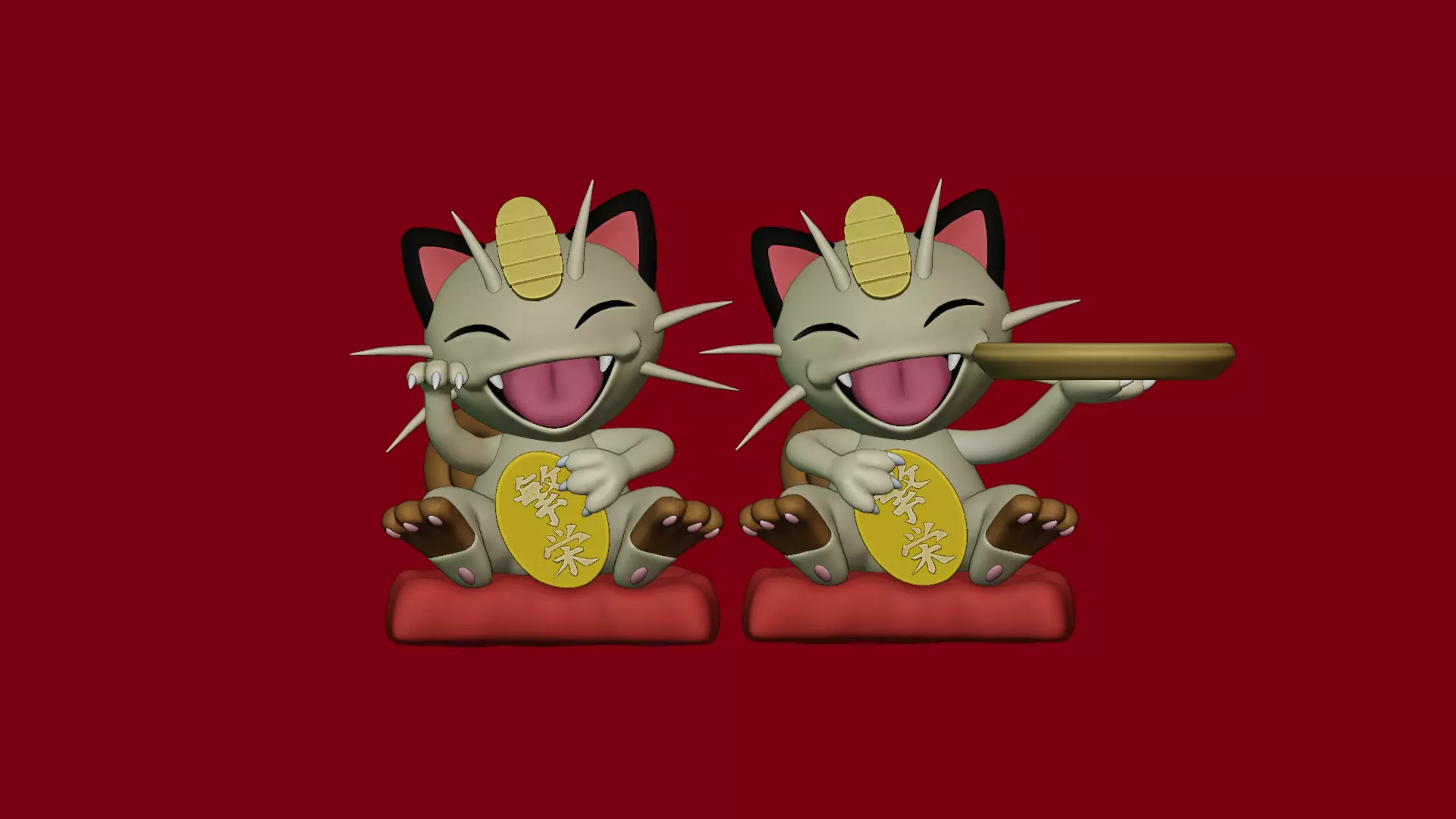 Lucky Meowth  3D Model Collection_0