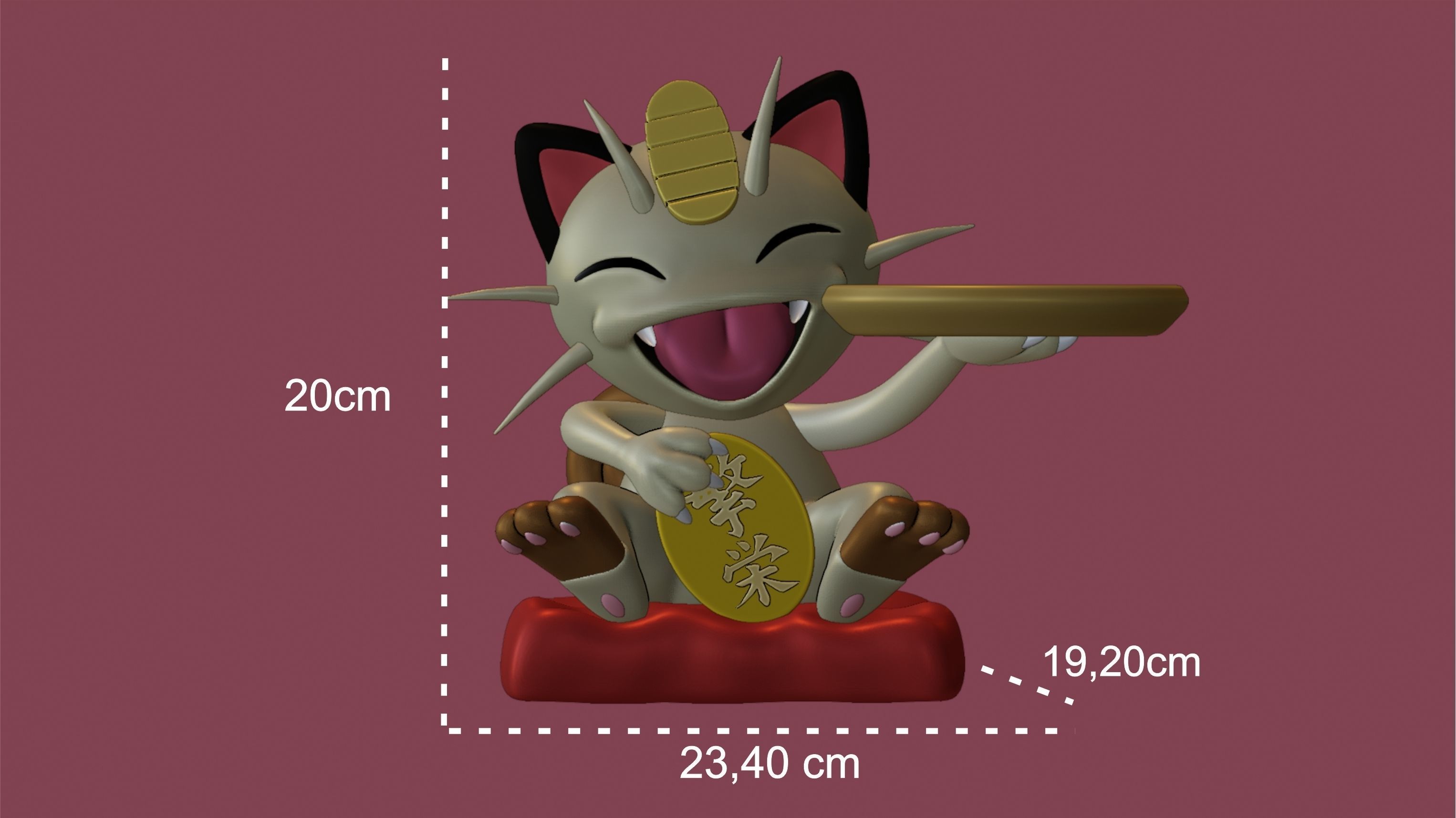 Lucky Meowth  3D Model Collection_5