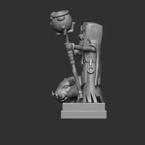 Witch mother clash royale 3d model