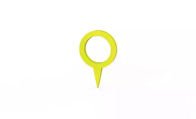 Pin 007 - Map Pointer Basic Yellow