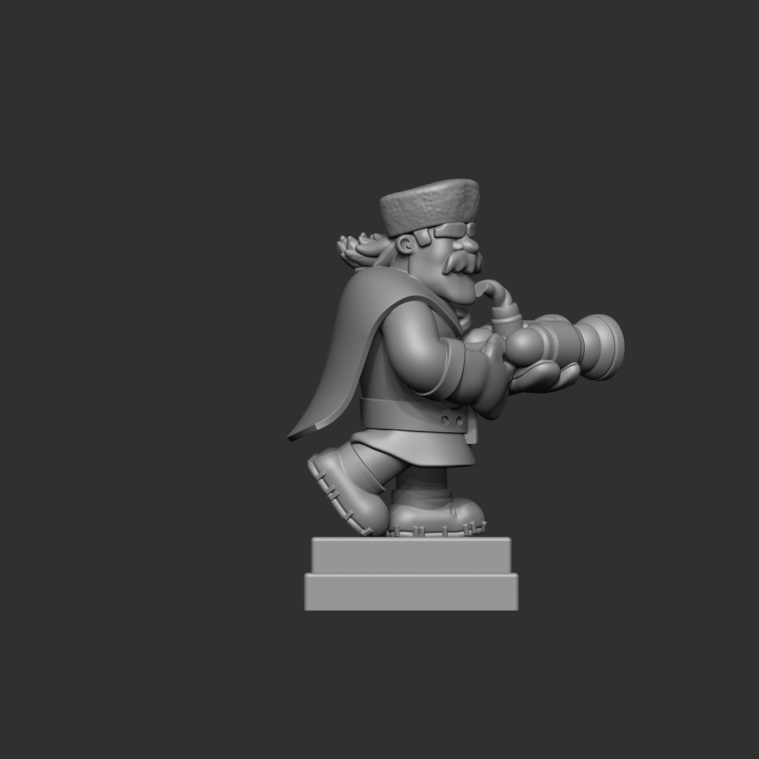 Hunter clash royale 3d model 3D print model_4