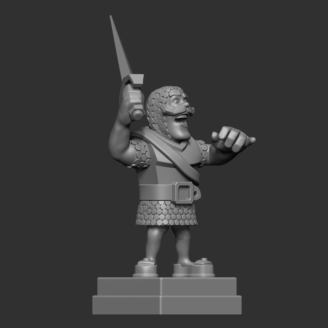 knight clash royale 3d model 3D print model_4