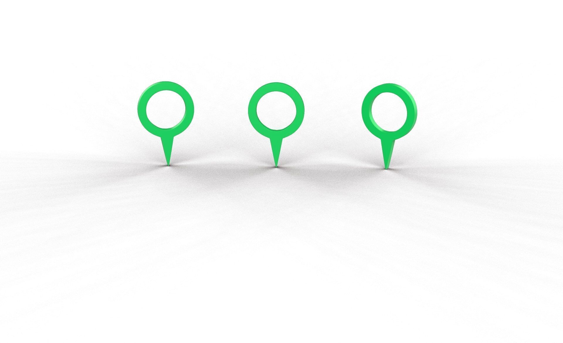 Pin 007 - Map Pointer Basic Green Low-poly 3D model_5